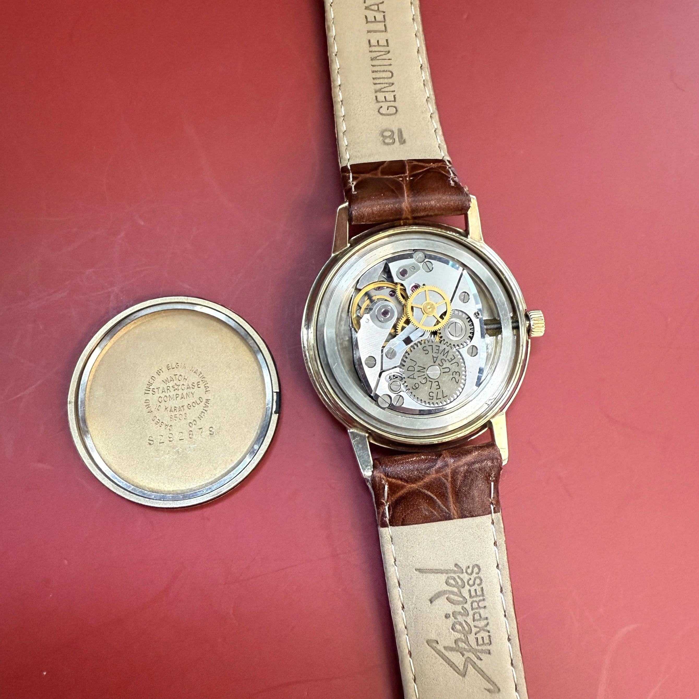 1960s LORD ELGIN 10K Gold Watch 23 Jewels "American Oil Co." Ref. 8503 Cal. 775 USA Made Wristwatch - Double Box - Image 13