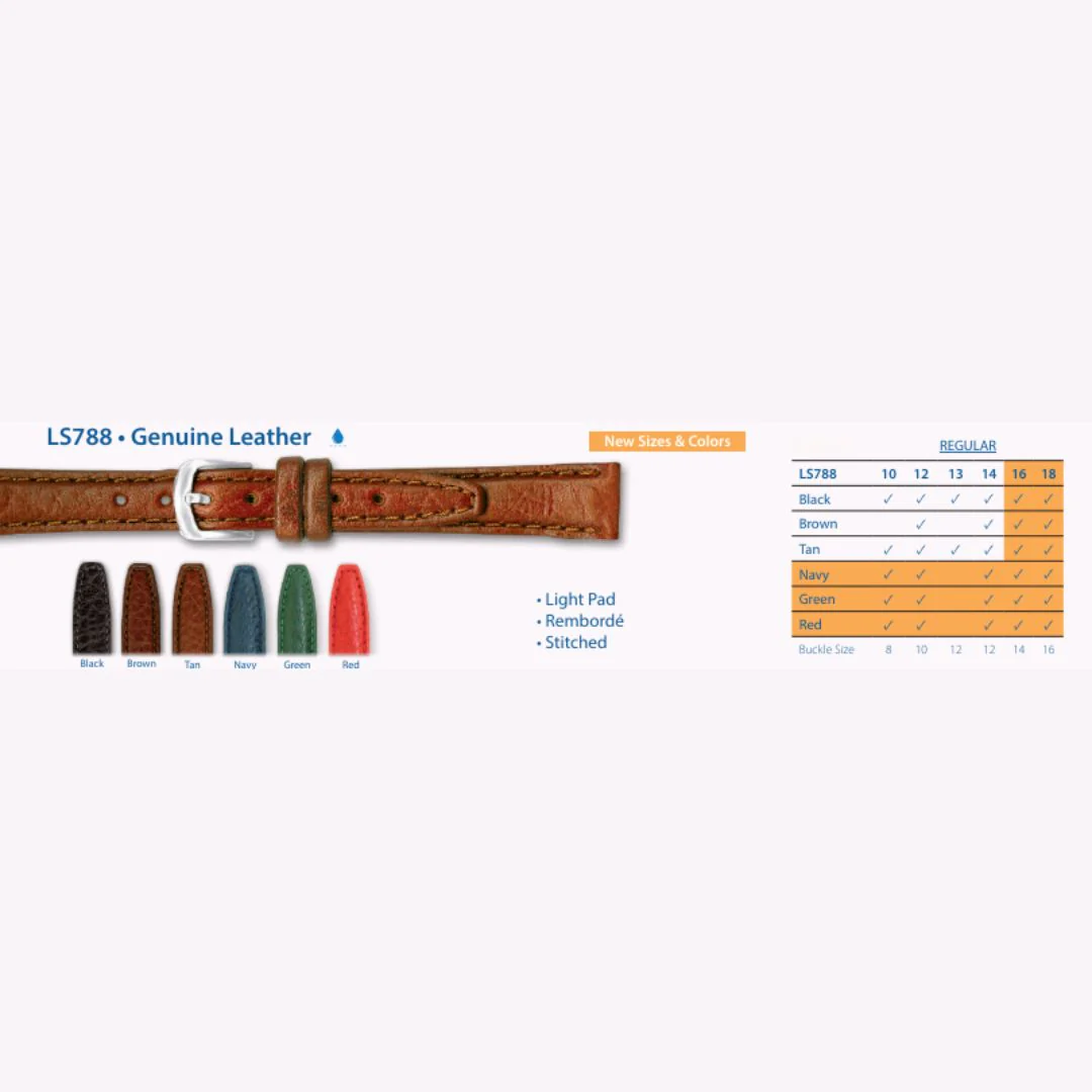 LS788 - Ladies' Genuine Leather - Hadley Roma Watch Strap - Image 9
