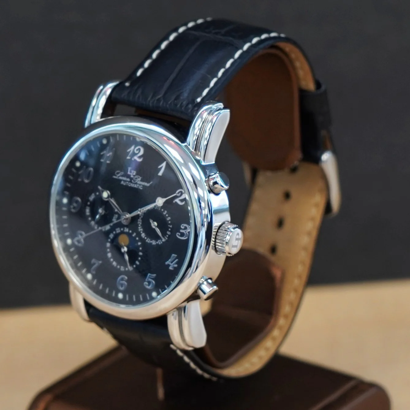 LUCIEN PICCARD Automatic Watch LP-26570BK Day/Date Wristwatch - ALL ORIGINAL Double Box! - Image 4