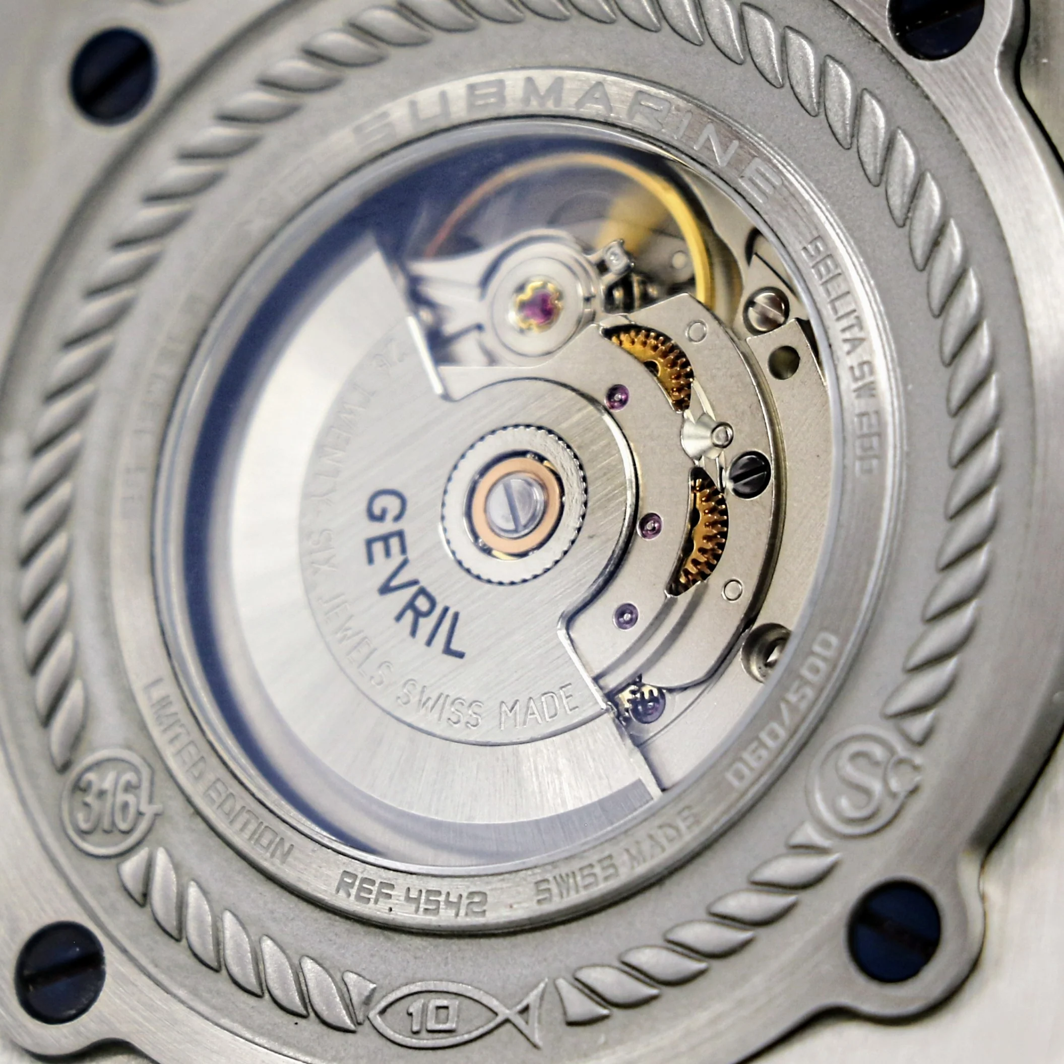 Luxury Gevril Wristwatch GV2 XO Submarine 44 Swiss Automatic Limited-Edition Watch - Image 19