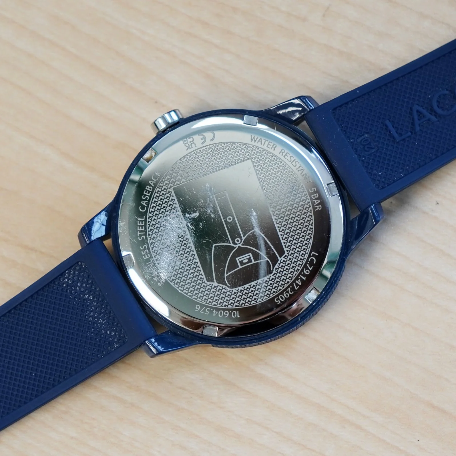 Men's LACOSTE 12.12 Watch Quartz Wristwatch Blue Silicone Strap Ref. 2010987 - Image 9