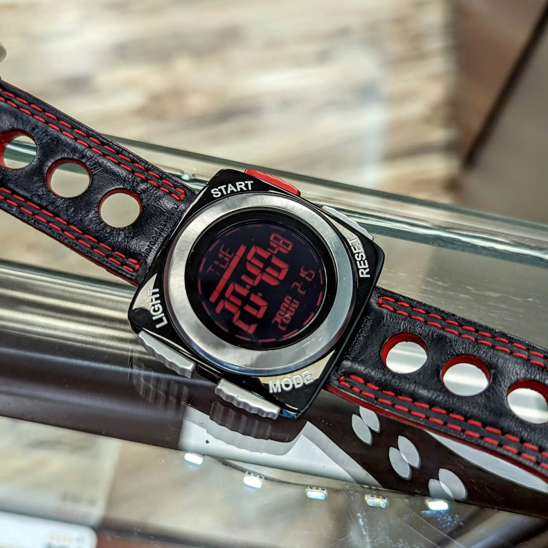 Mercedes-Benz Motorsport LCD Digital Watch Racing Chronograph Wristwatch - Image 9