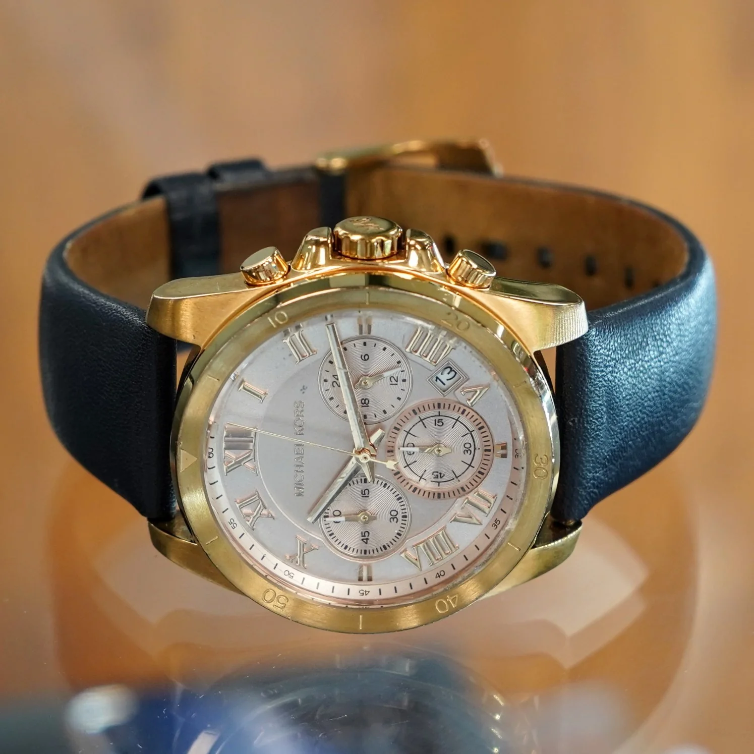MICHAEL KORS Brecken Chronograph Ladies Watch Date S.S. Rose Gold MK2634 Quartz Wristwatch - Image 7
