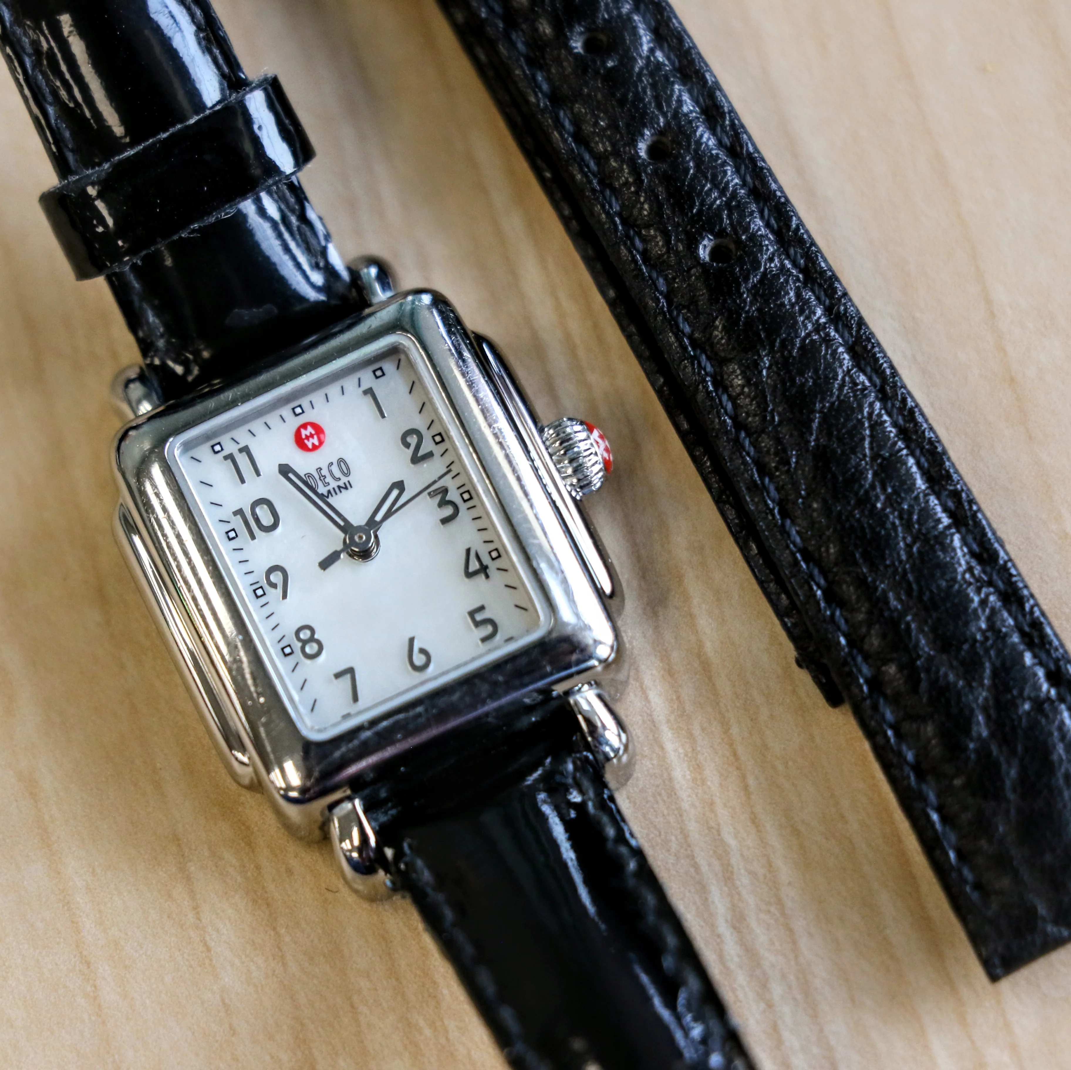 MICHELE Deco Mini Ladies Watch MOP Dial Ref. MW06D00A0025 Leather Strap - ALL Original - Image 7