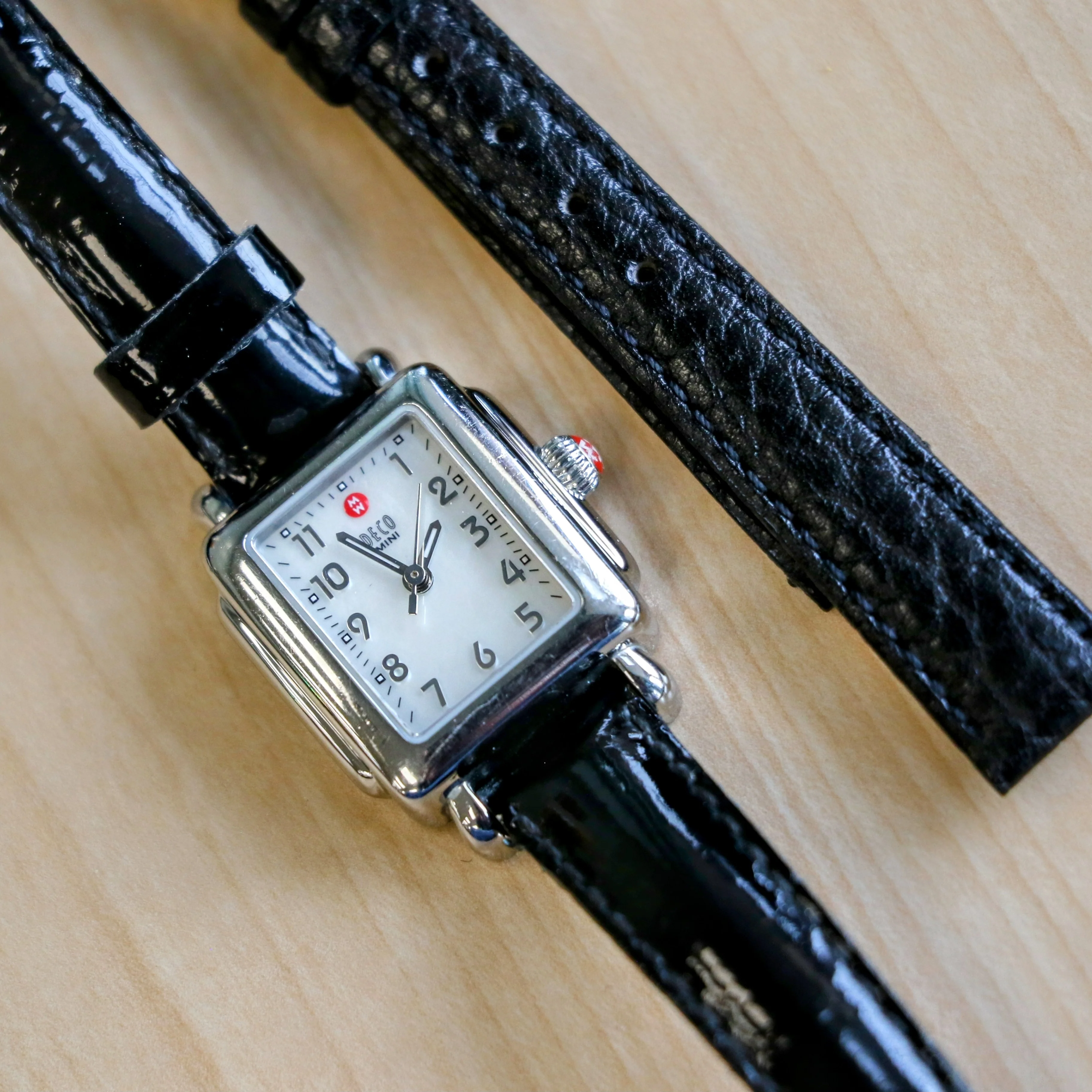 MICHELE Deco Mini Ladies Watch MOP Dial Ref. MW06D00A0025 Leather Strap - ALL Original - Image 8