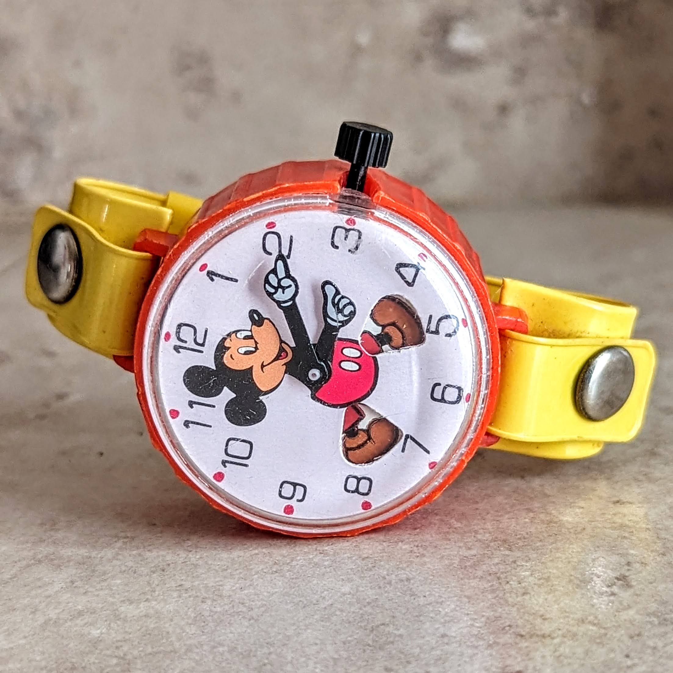 MICKEY MOUSE Toy Wristwatch by MARX Toys Animated Legs Mechanical Watch 1970's - Image 13