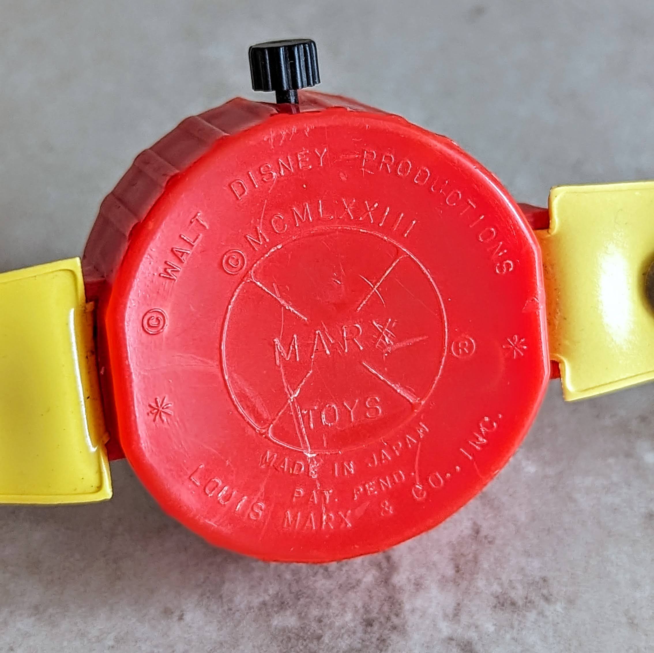 MICKEY MOUSE Toy Wristwatch by MARX Toys Animated Legs Mechanical Watch 1970's - Image 15