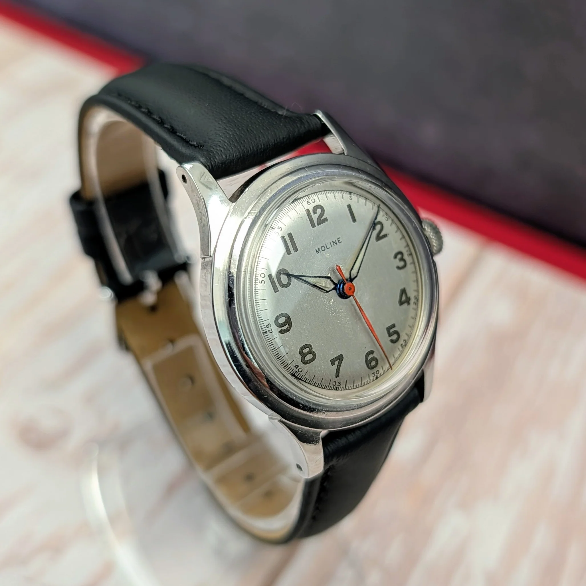 Moline Military Watch 15 Jewels Wittnauer Movement Swiss WWII Wristwatch - Image 4