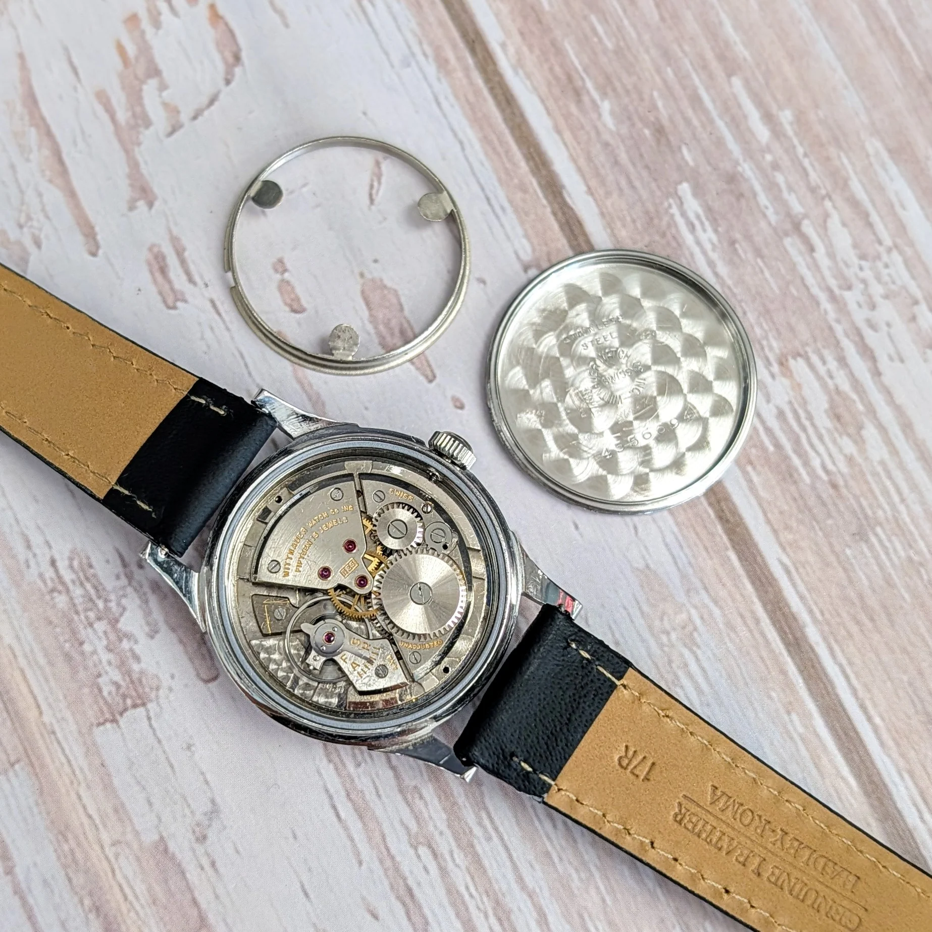 Moline Military Watch 15 Jewels Wittnauer Movement Swiss WWII Wristwatch - Image 8