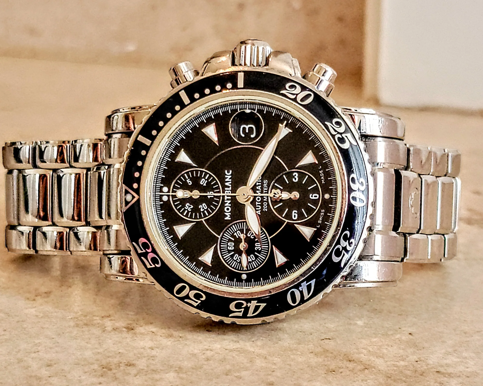 MONTBLAC Meisterstuck Sport Chronograph Watch 25 Jewels Ref. 7034 - Image 10