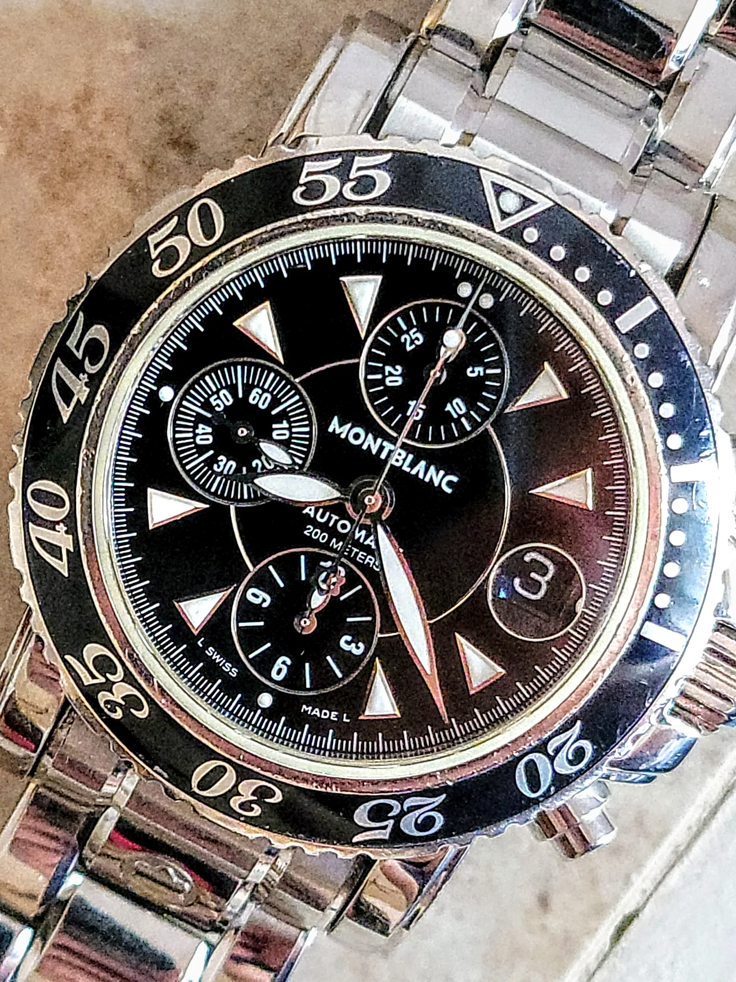 MONTBLAC Meisterstuck Sport Chronograph Watch 25 Jewels Ref. 7034 - Image 15