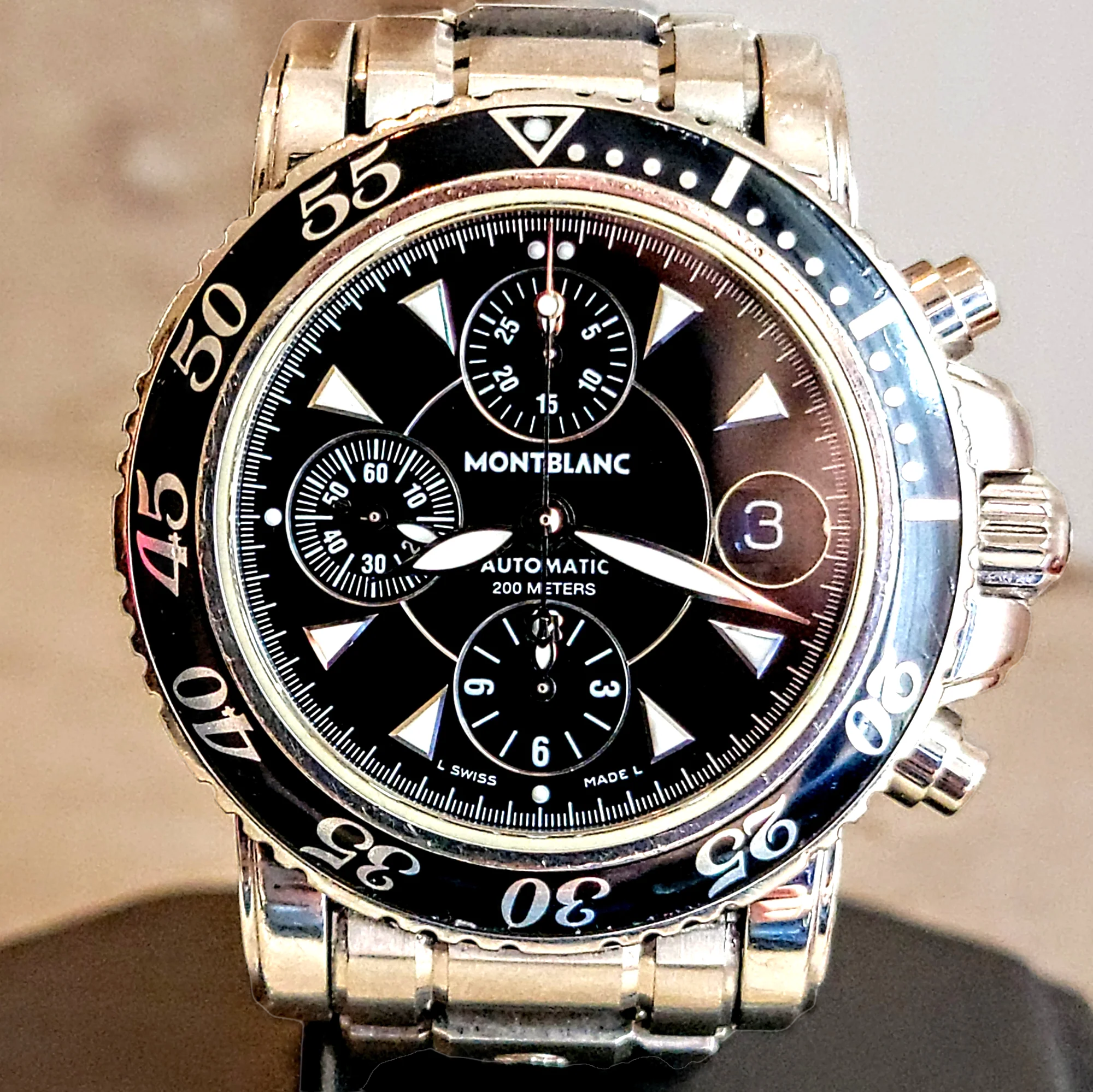 MONTBLAC Meisterstuck Sport Chronograph Watch 25 Jewels Ref. 7034 - Image 25