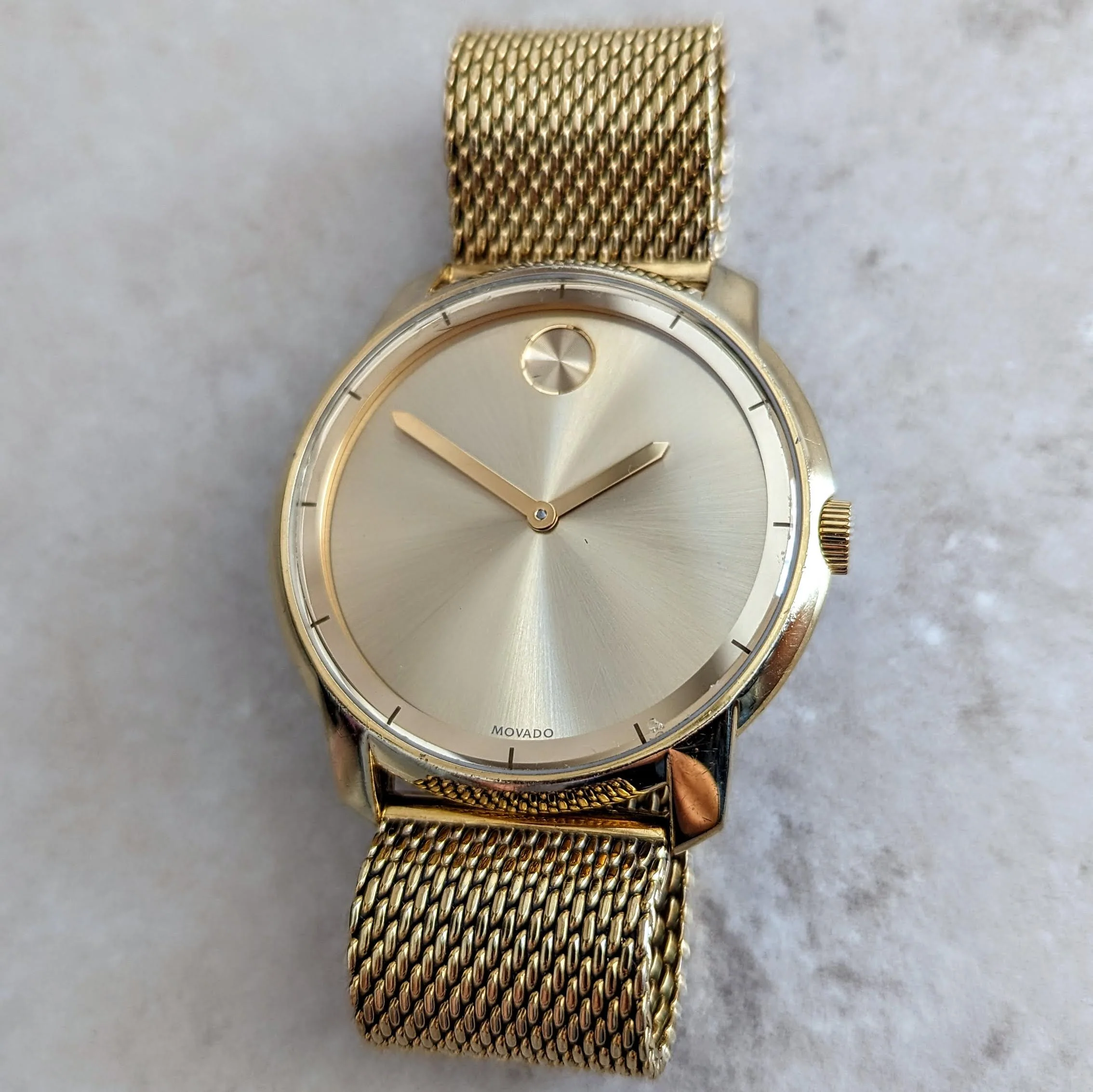 MOVADO BOLD Watch Gold Tone Case 44mm Wristwatch Ref. MB.01.1.34.6202 - Image 10