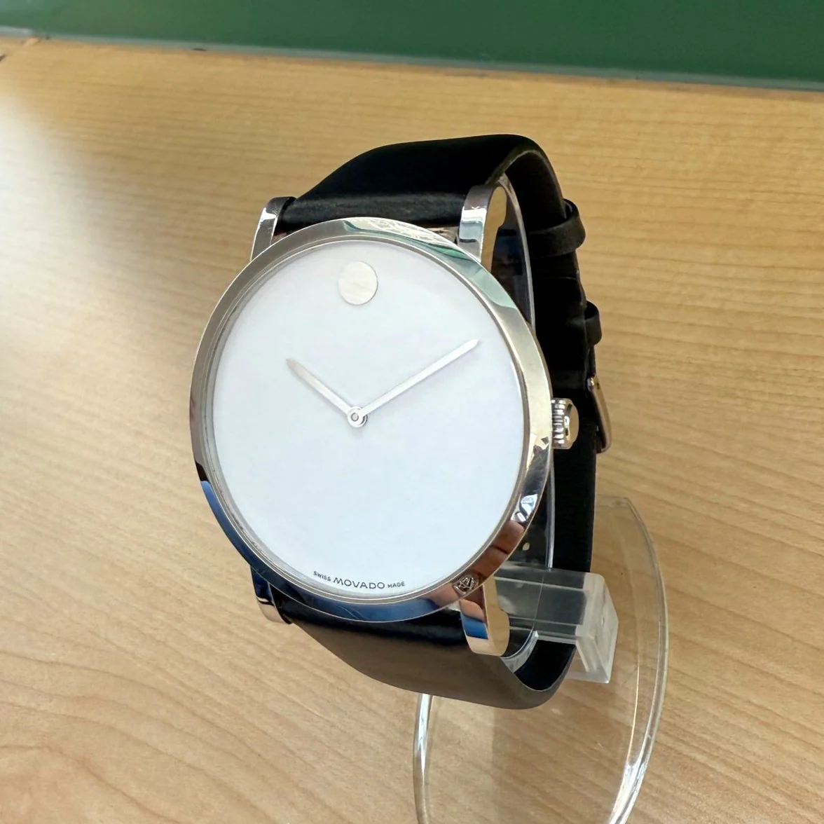 Movado Museum Automatic Watch 84F41891 42mm White Dial Wristwatch 2-Box & Papers - Image 4