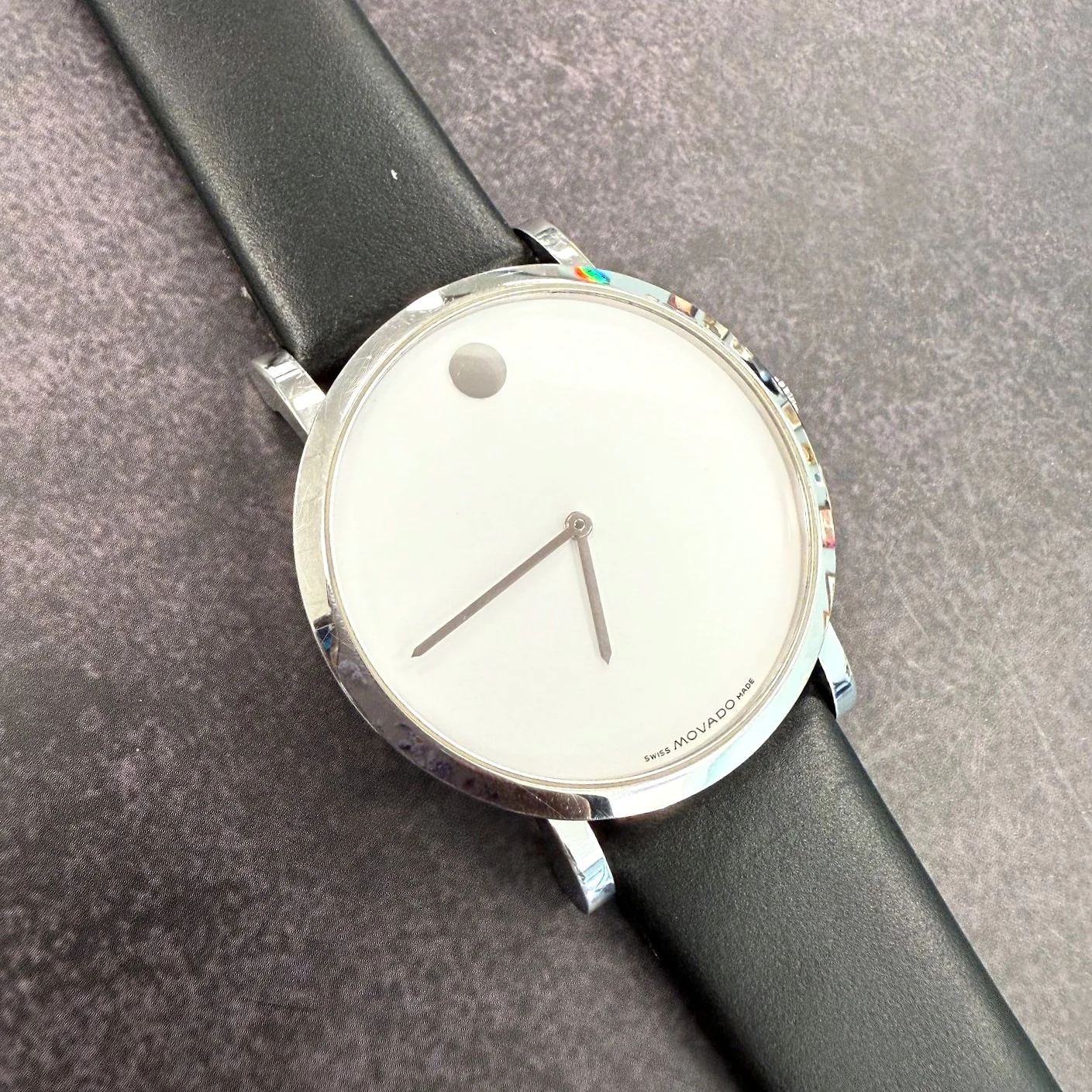 Movado Museum Automatic Watch 84F41891 42mm White Dial Wristwatch 2-Box & Papers - Image 5