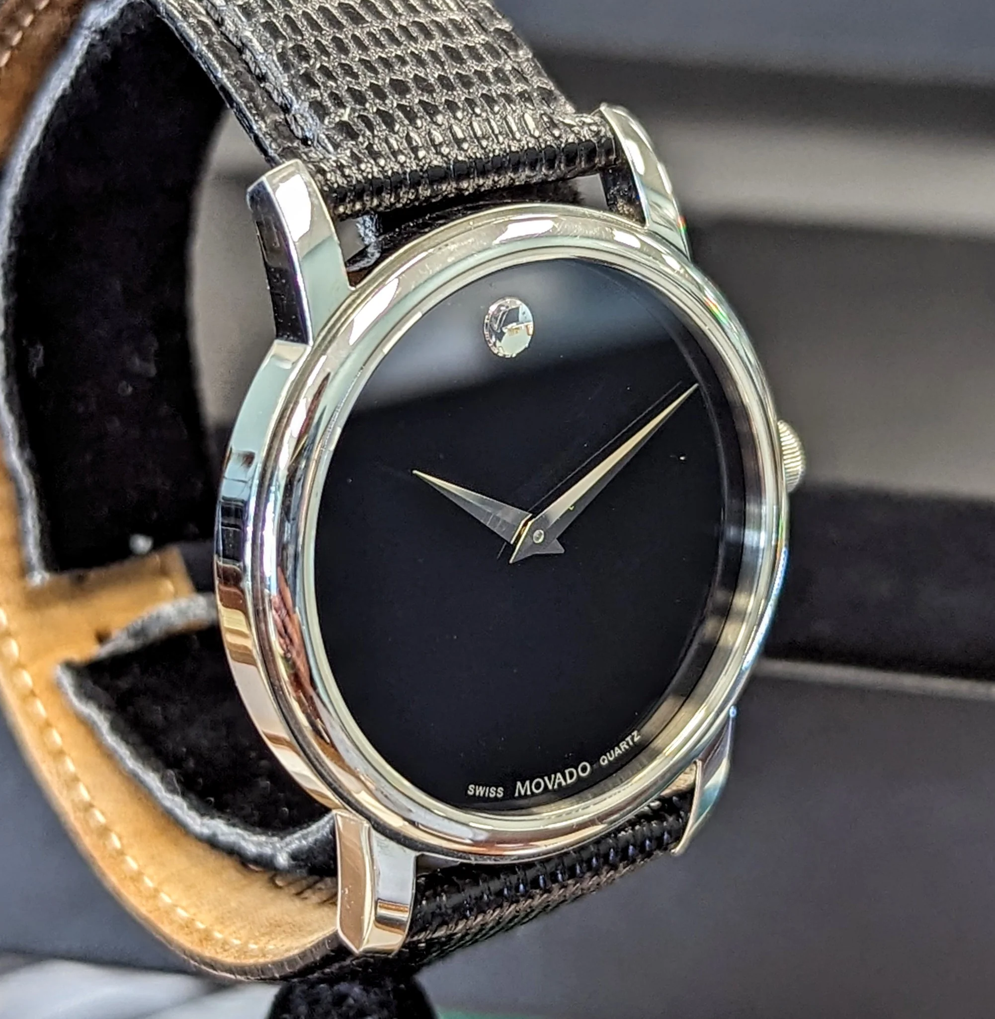 MOVADO MUSEUM CLASSIC Watch MO.01.1.14.6000 Black Dial ALL Original & 2-Box - Image 15