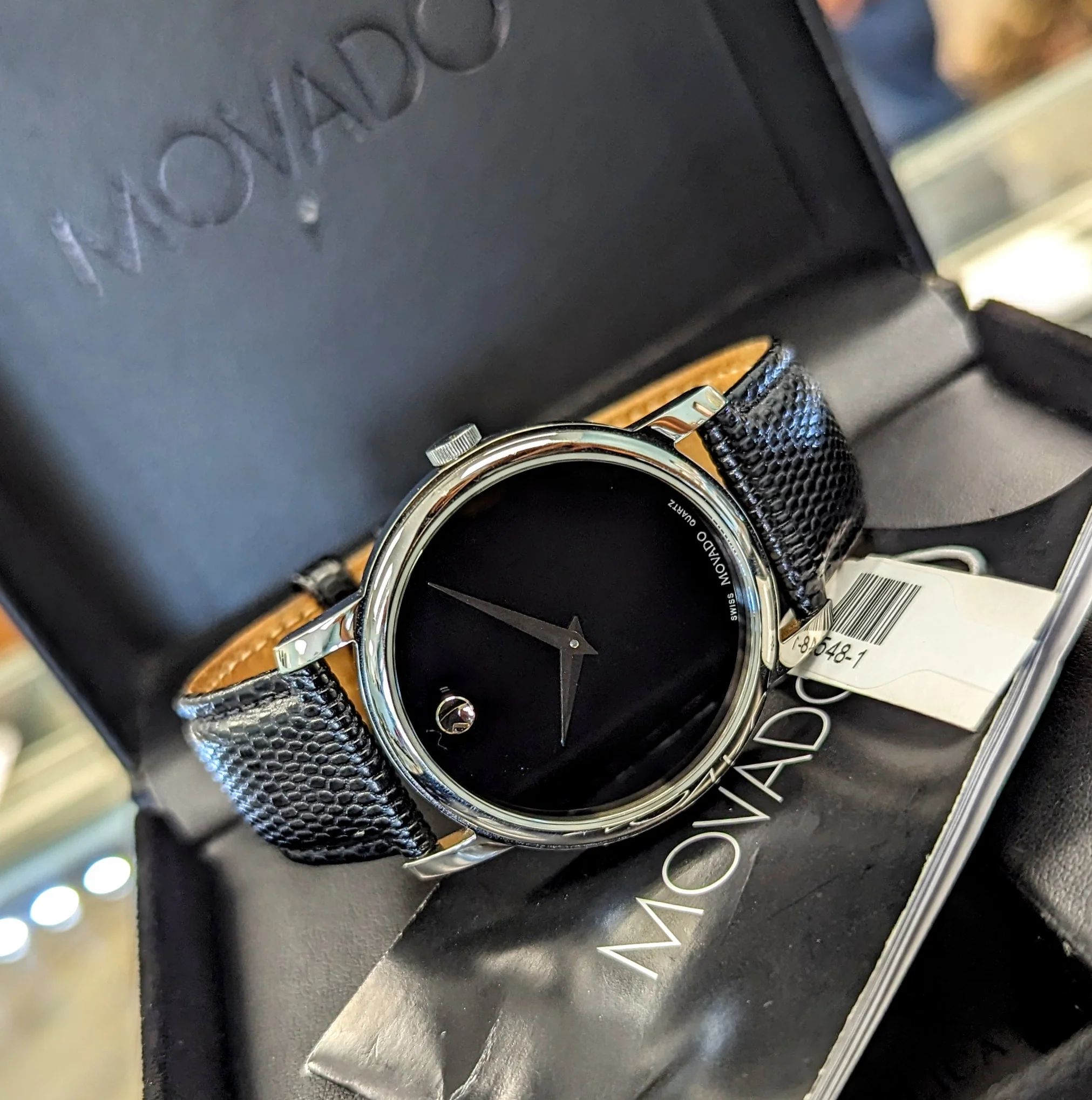 MOVADO MUSEUM CLASSIC Watch MO.01.1.14.6000 Black Dial ALL Original & 2-Box - Image 8