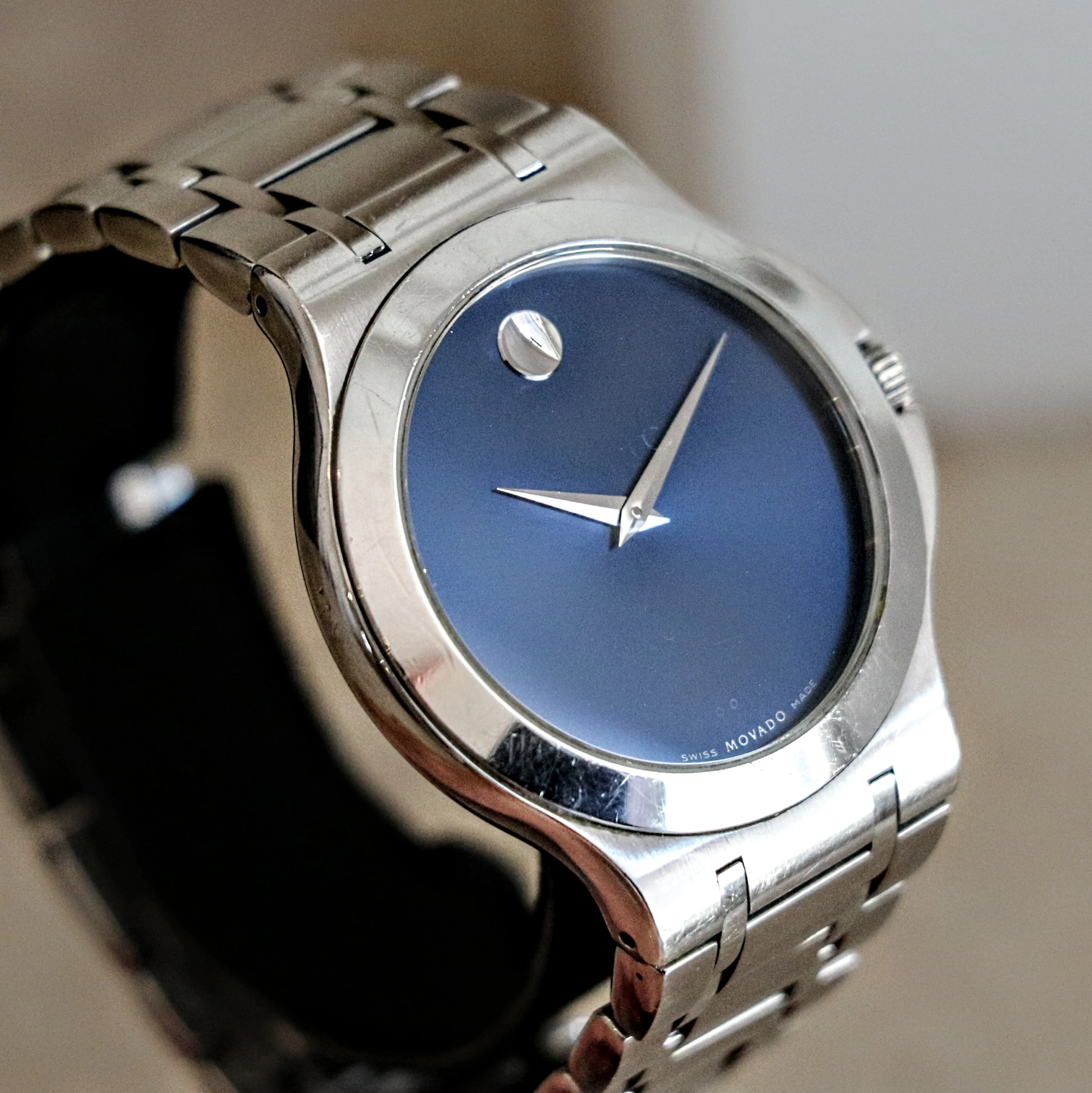 MOVADO Museum Wristwatch Blue Dial Swiss Quartz Watch - Image 4