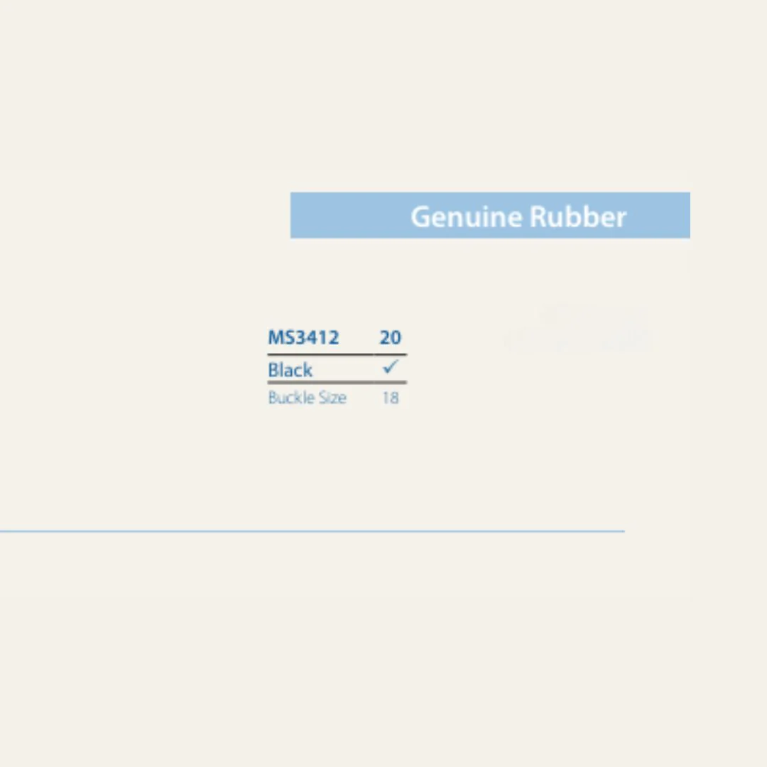 MS3412 - Genuine Rubber - Hadley Roma Watch Strap - Image 2