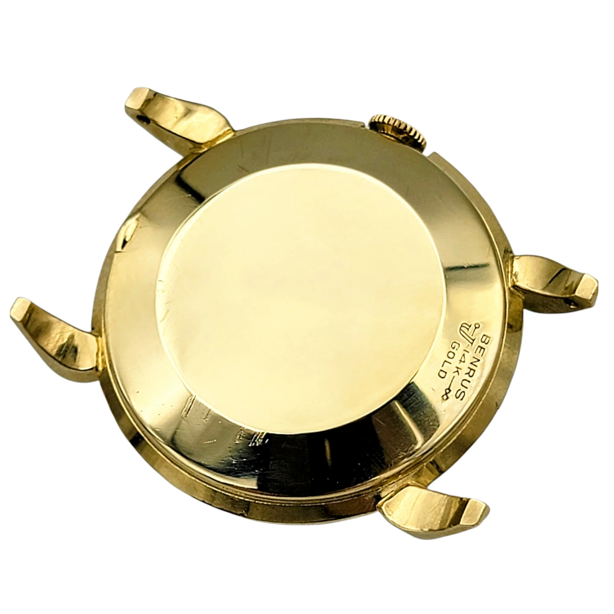 1950's Solid Gold BENRUS Fancy Lug Wristwatch - Caliber BH14 - Image 16