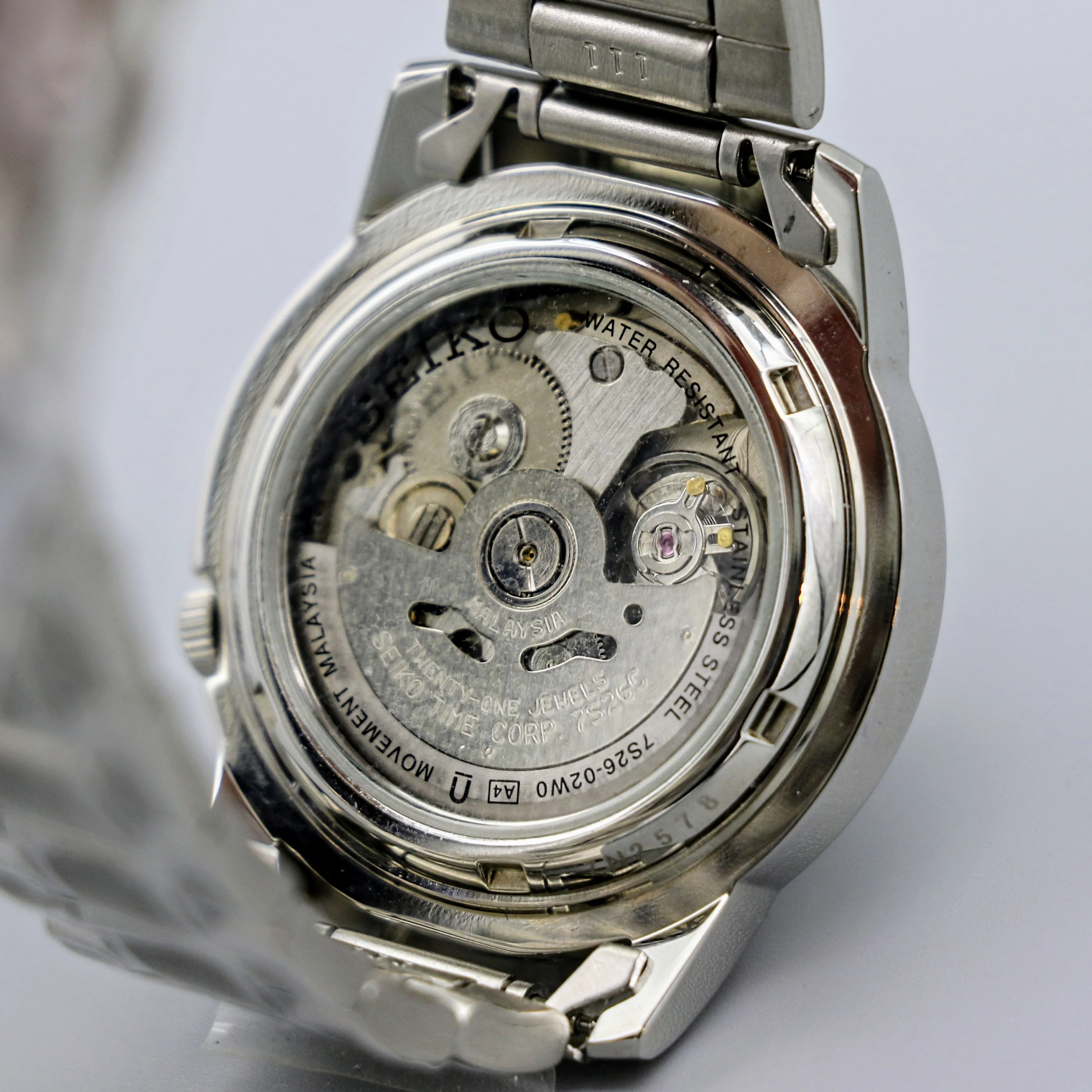 BRAND NEW! SEIKO 5 Automatic Wristwatch "Speed Racer" 21 Jewels Ref. SNKK27 Display Back Watch - Image 10