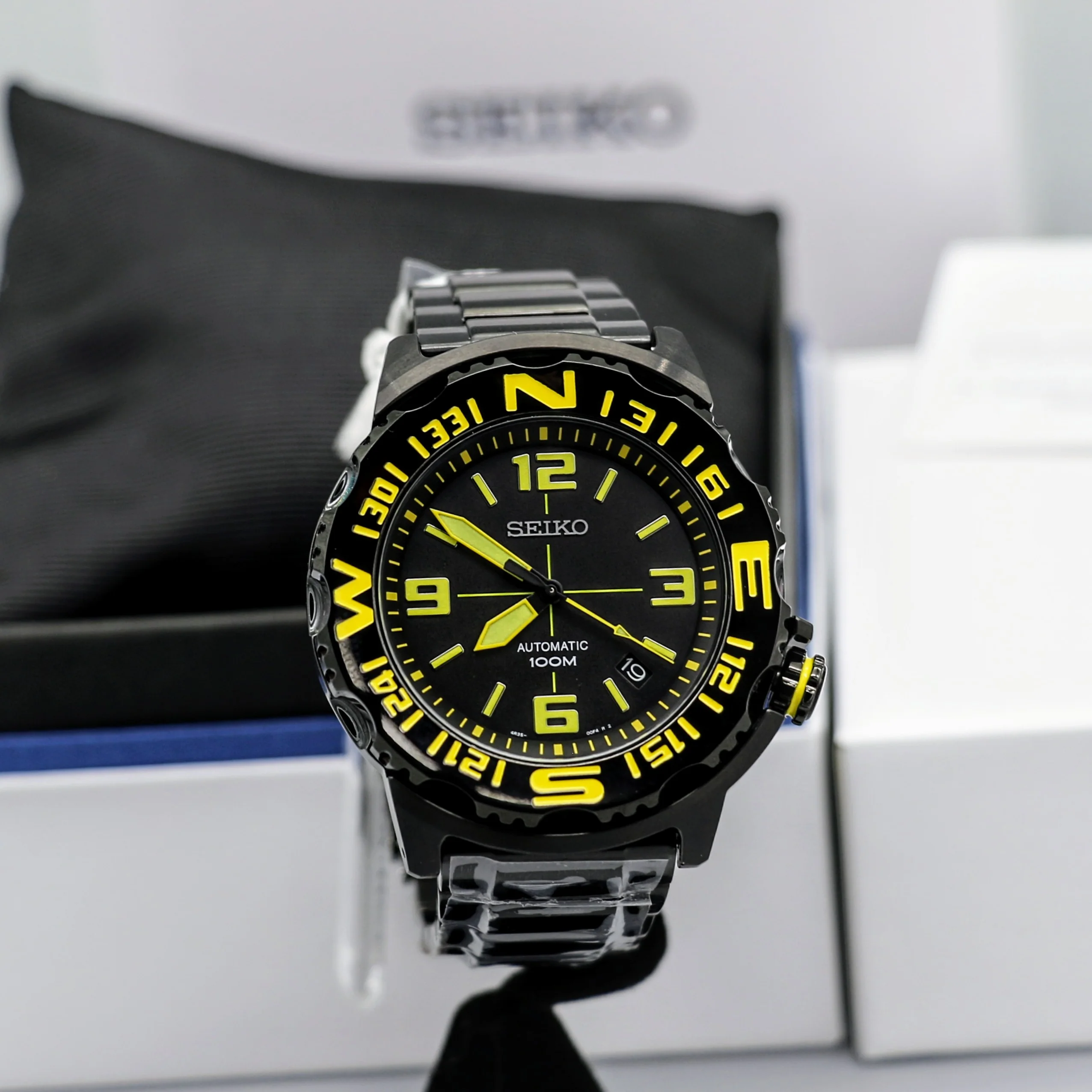 BRAND-NEW! SEIKO Superior Automatic Wristwatch Ref. SRP449K1 Compass Bezel Exhibition Back Watch - Image 3