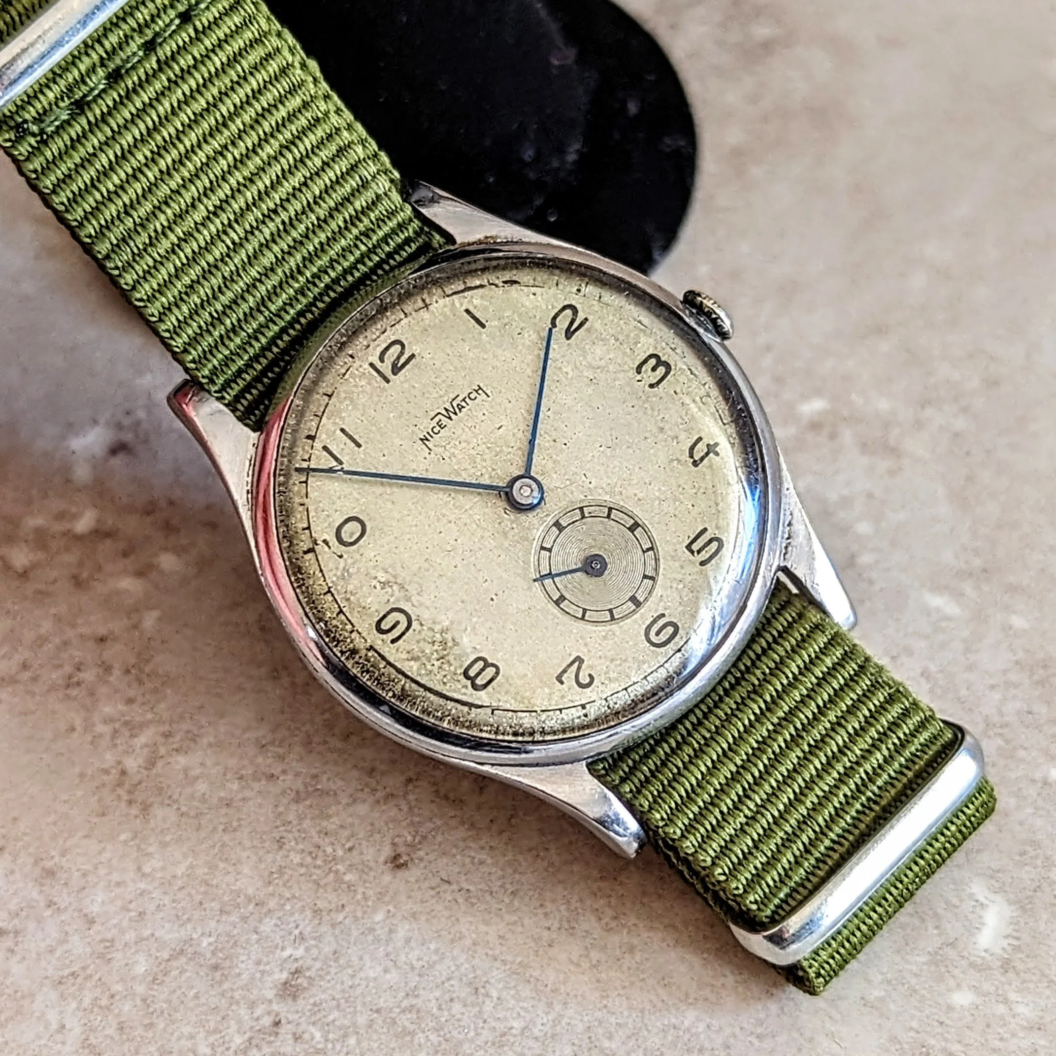 NICE WATCH Military Style 34.5mm Wristwatch Swiss Cal. ETA 960 Watch - Image 13