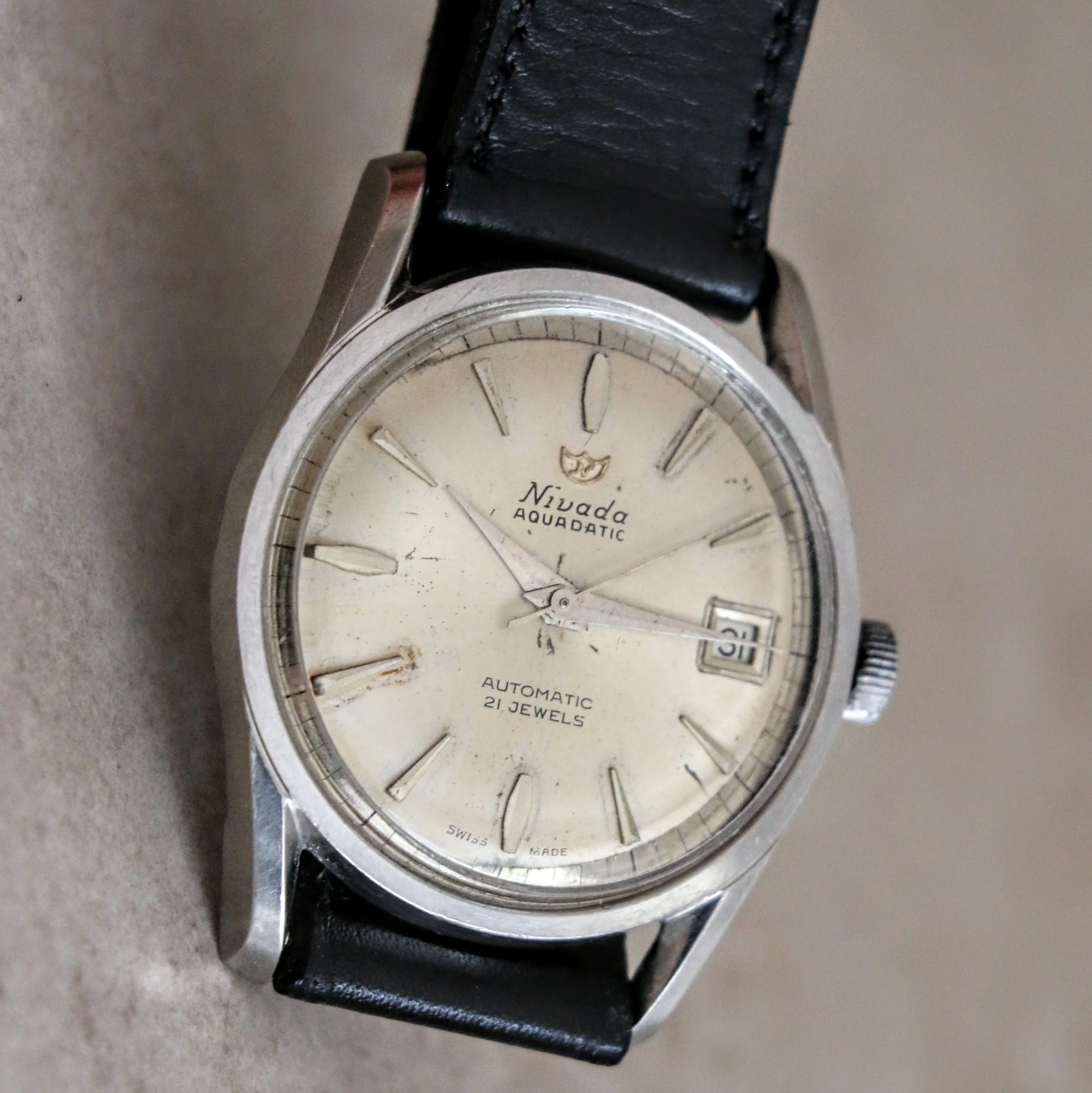 NIVADA Aquadatic Automatic Watch 21 Jewels Cal. ETA 2452 Swiss Made Wristwatch - Image 10