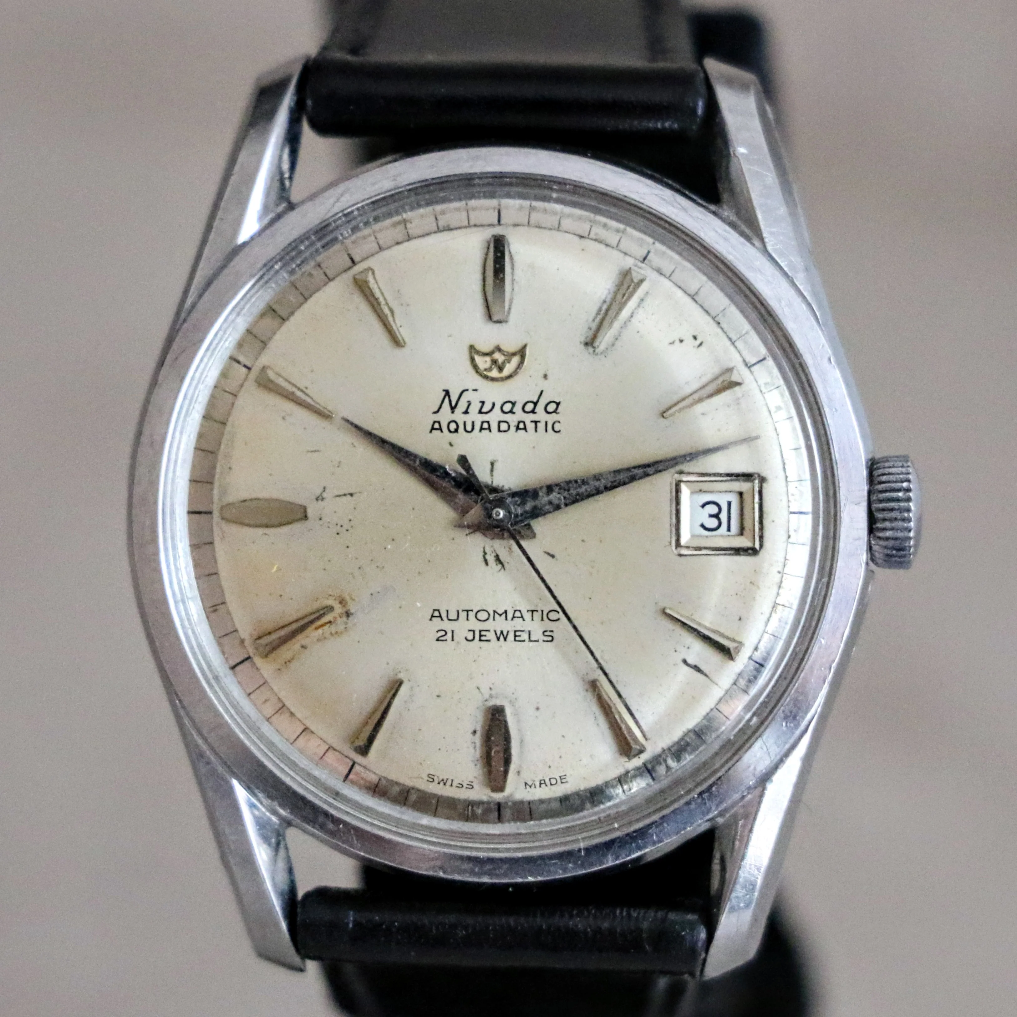 NIVADA Aquadatic Automatic Watch 21 Jewels Cal. ETA 2452 Swiss Made Wristwatch - Image 3