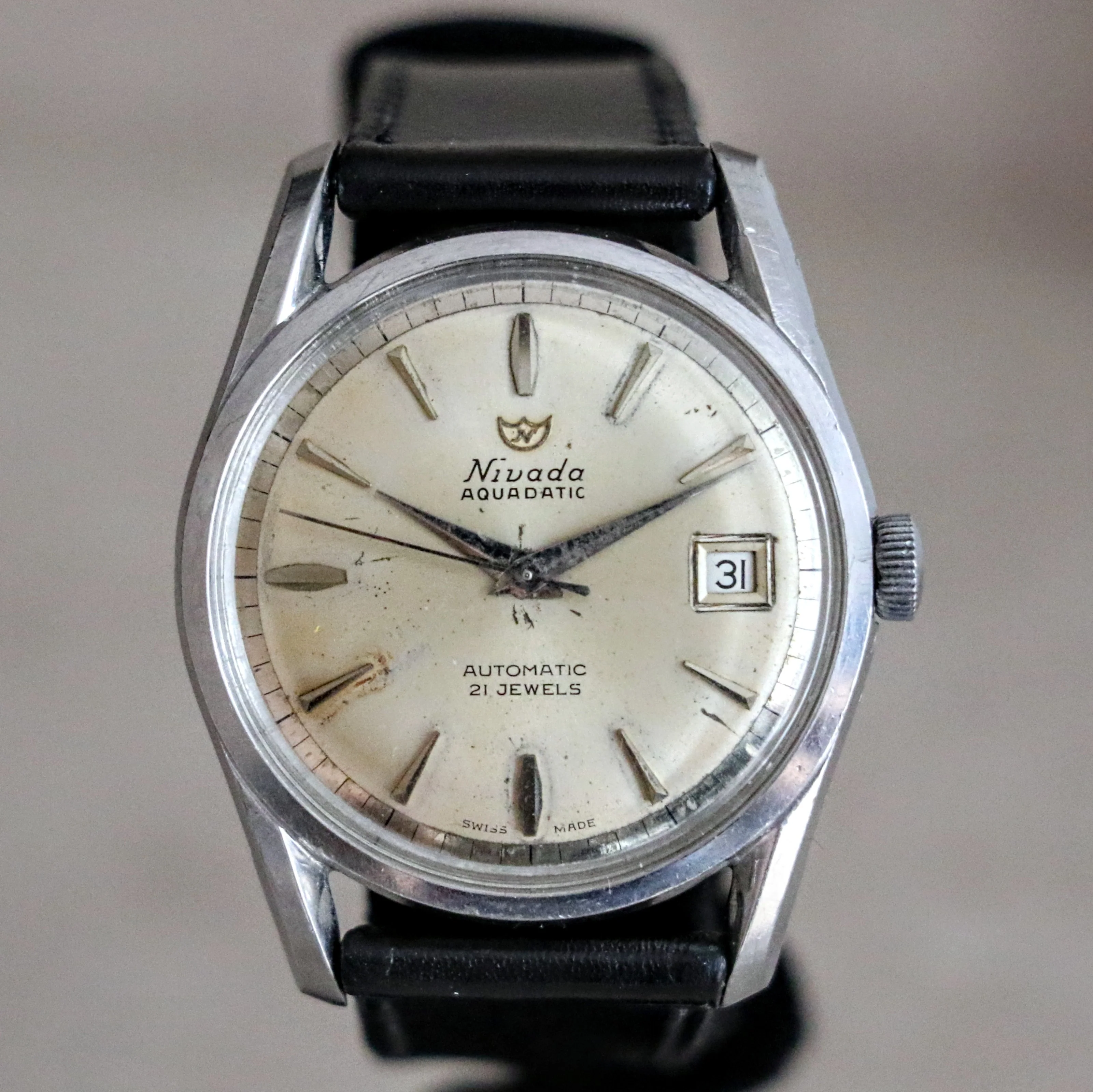 NIVADA Aquadatic Automatic Watch 21 Jewels Cal. ETA 2452 Swiss Made Wristwatch - Image 4