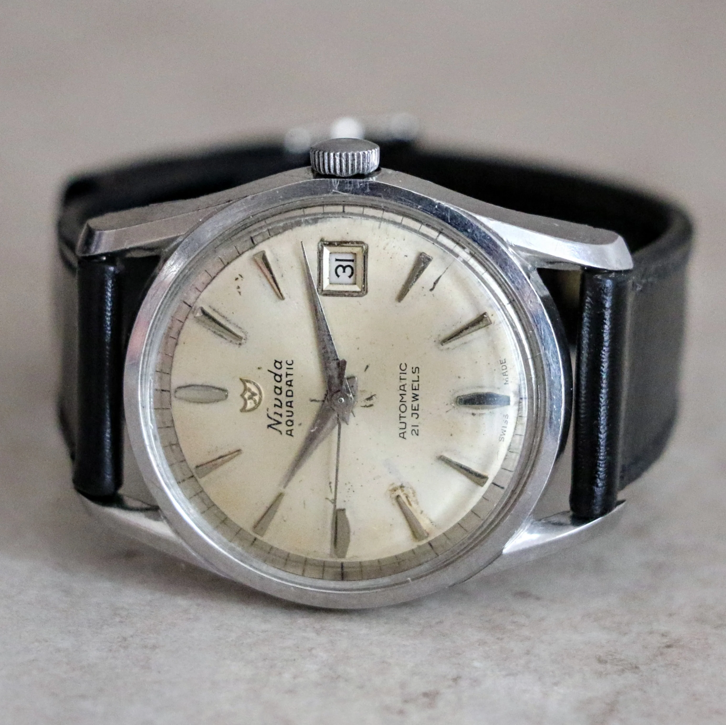 NIVADA Aquadatic Automatic Watch 21 Jewels Cal. ETA 2452 Swiss Made Wristwatch - Image 8