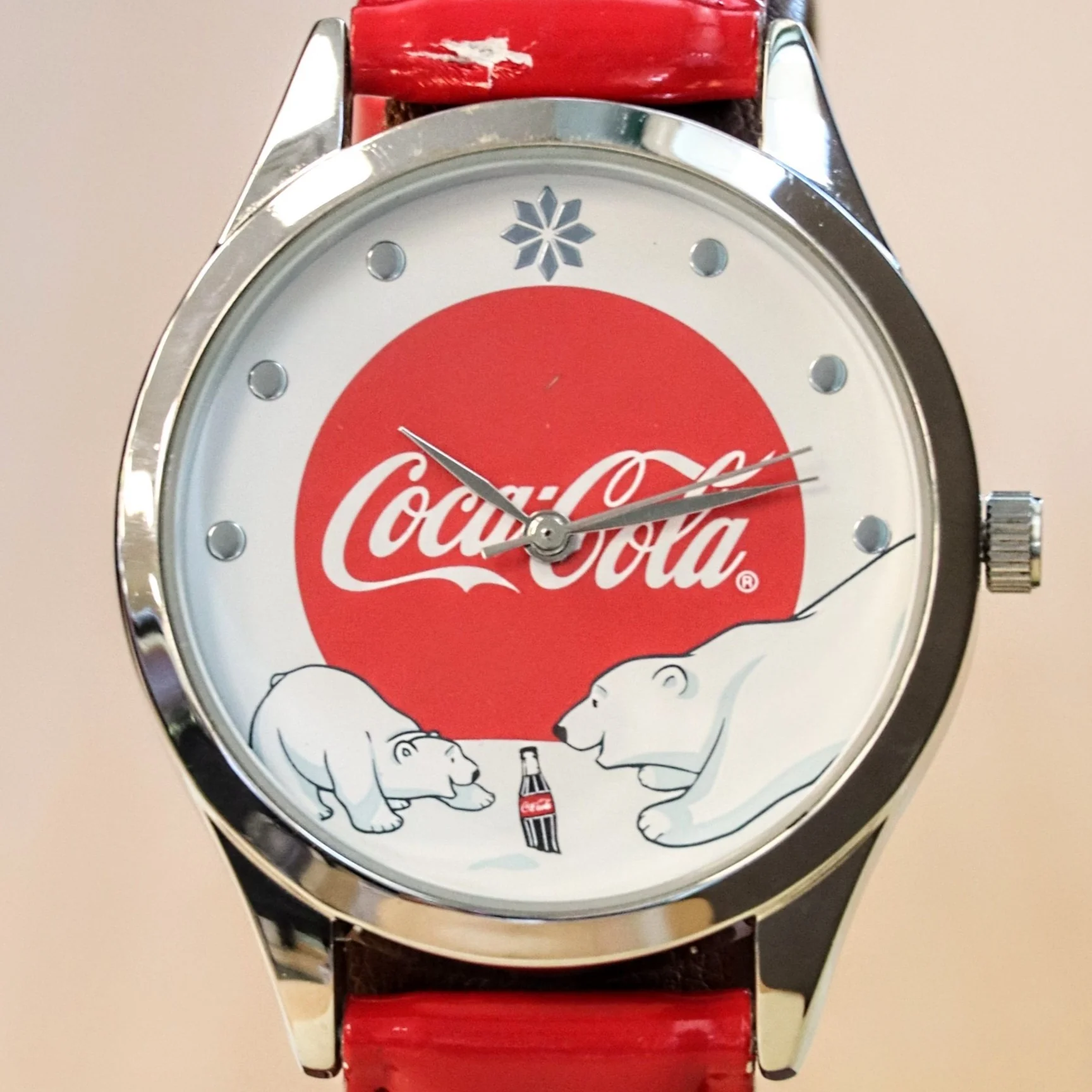 COCA-COLA Watch Christmas Holiday Polar Bear Quartz Wristwatch - Image 3