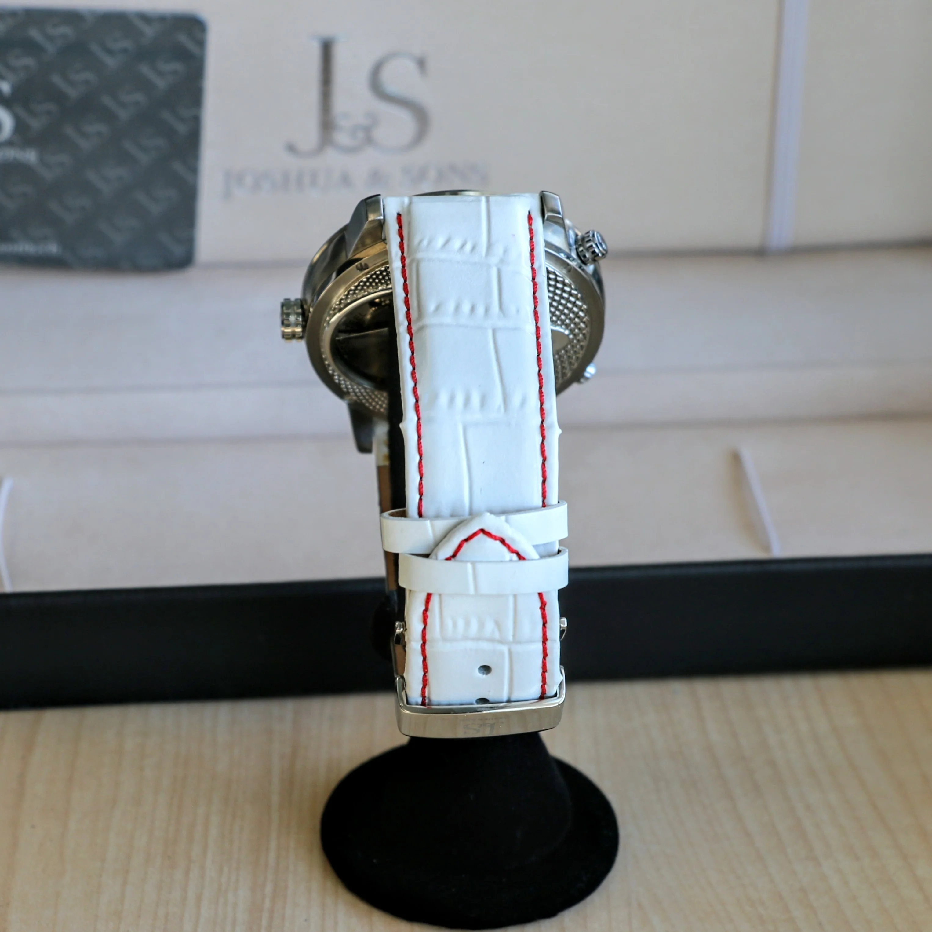 NOS J&S Joshua & Sons Automatic Watch Ref. JS-03-08 Triple Zone Time Wristwatch - In Box - Image 6