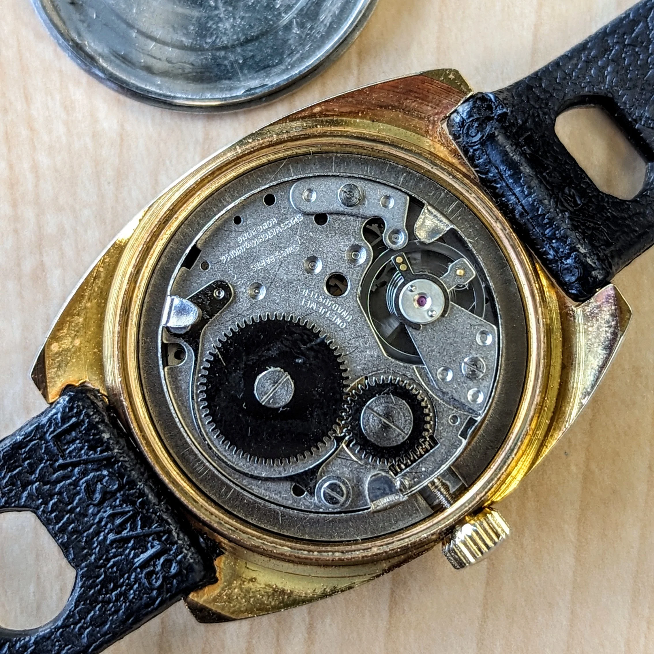NOS Vintage Erotic Mechanical Watch "TIME TO F--K" Cushion Case Wristwatch - Image 10