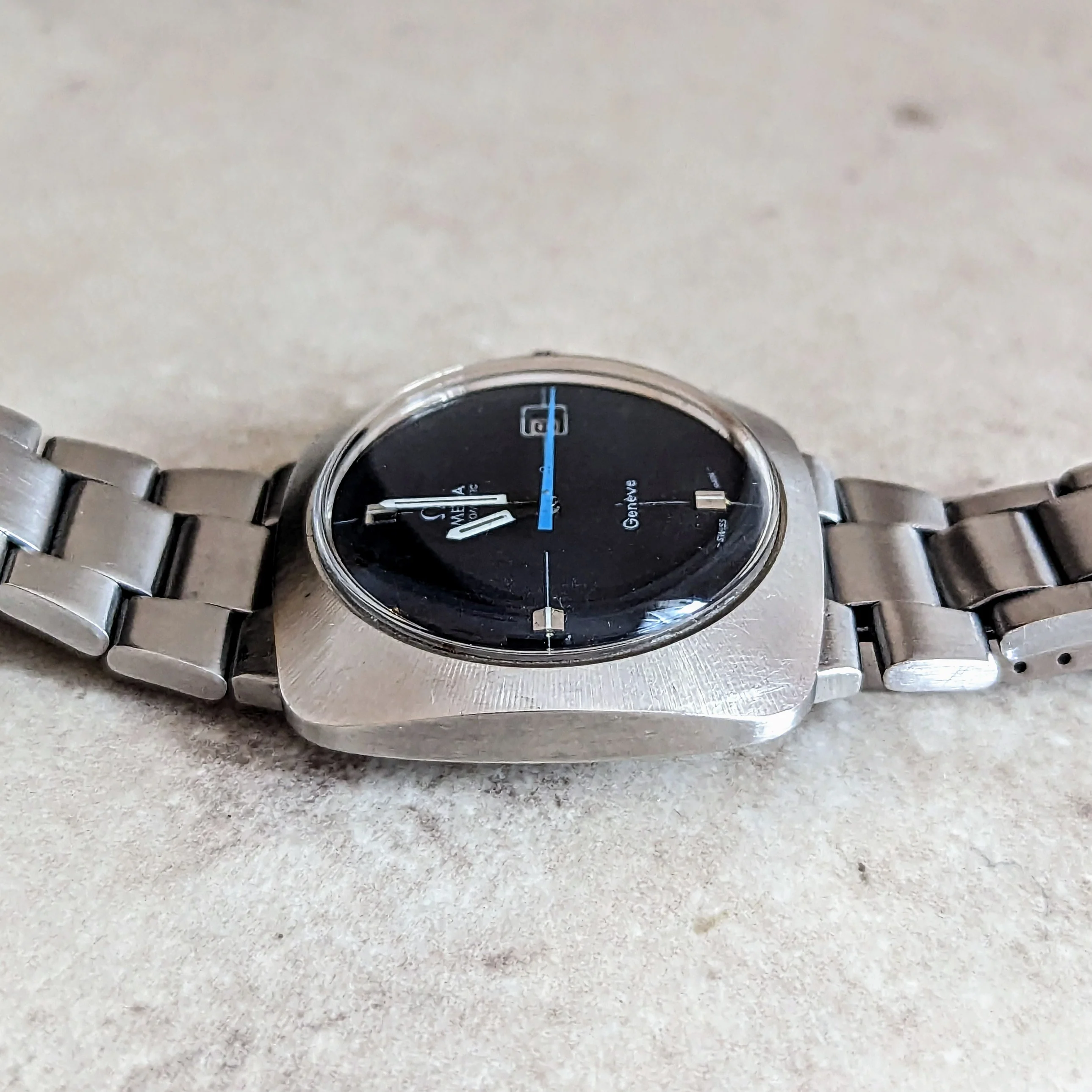 OMEGA Dynamic Geneve Automatic Watch Date & Blue Hand - Cushion 39mm Wristwatch - Image 12