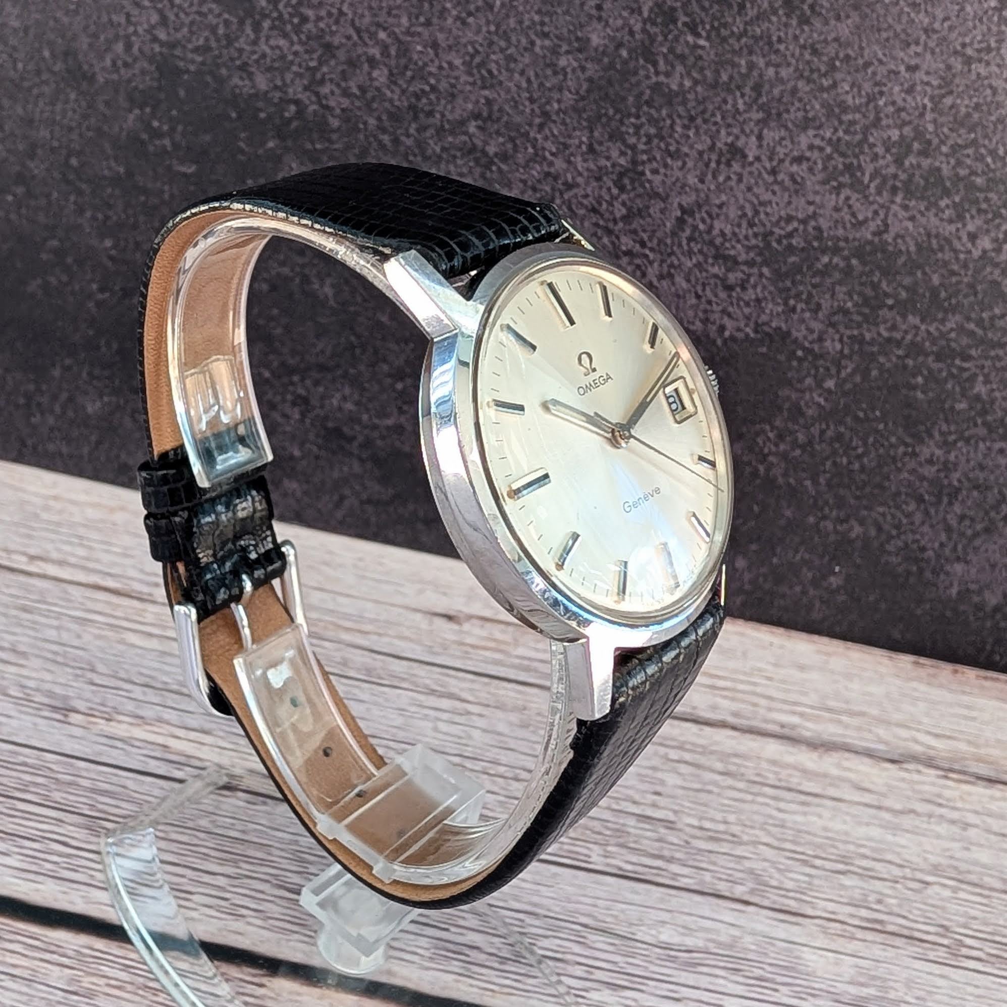 1969 Omega Geneve Watch 136.070 17 Jewels Adj. Cal. 613 35mm S.S. Swiss Made - Image 3