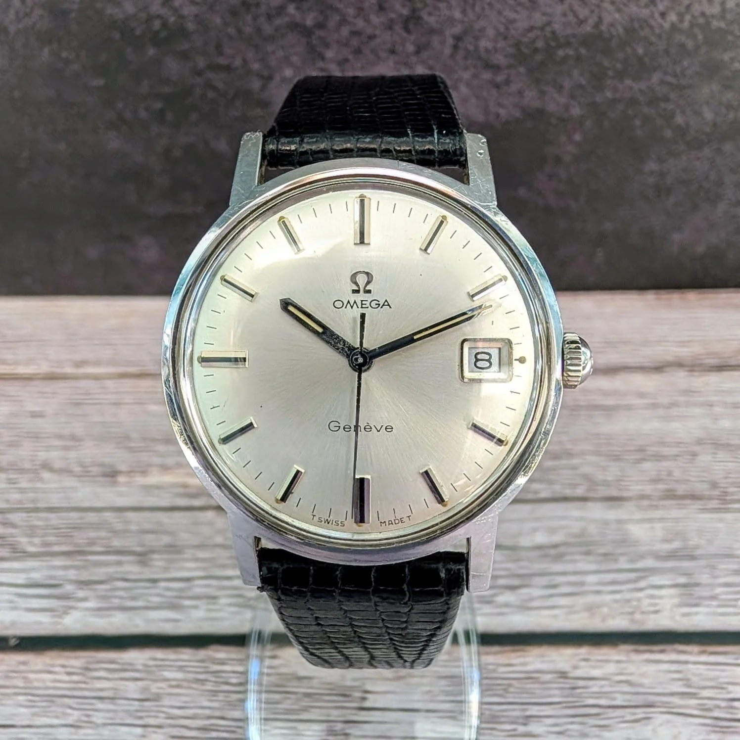 1969 Omega Geneve Watch 136.070 17 Jewels Adj. Cal. 613 35mm S.S. Swiss Made - Image 4