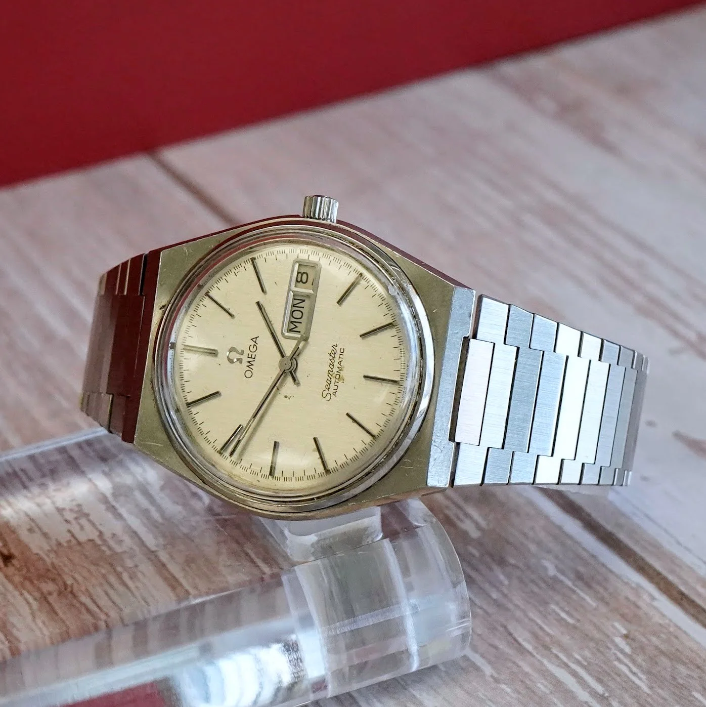 1978 Omega Seamaster Automatic Watch 166.0215 Day/Date Cal. 1020 17 Jewels 36mm ALL S.S. - Image 6