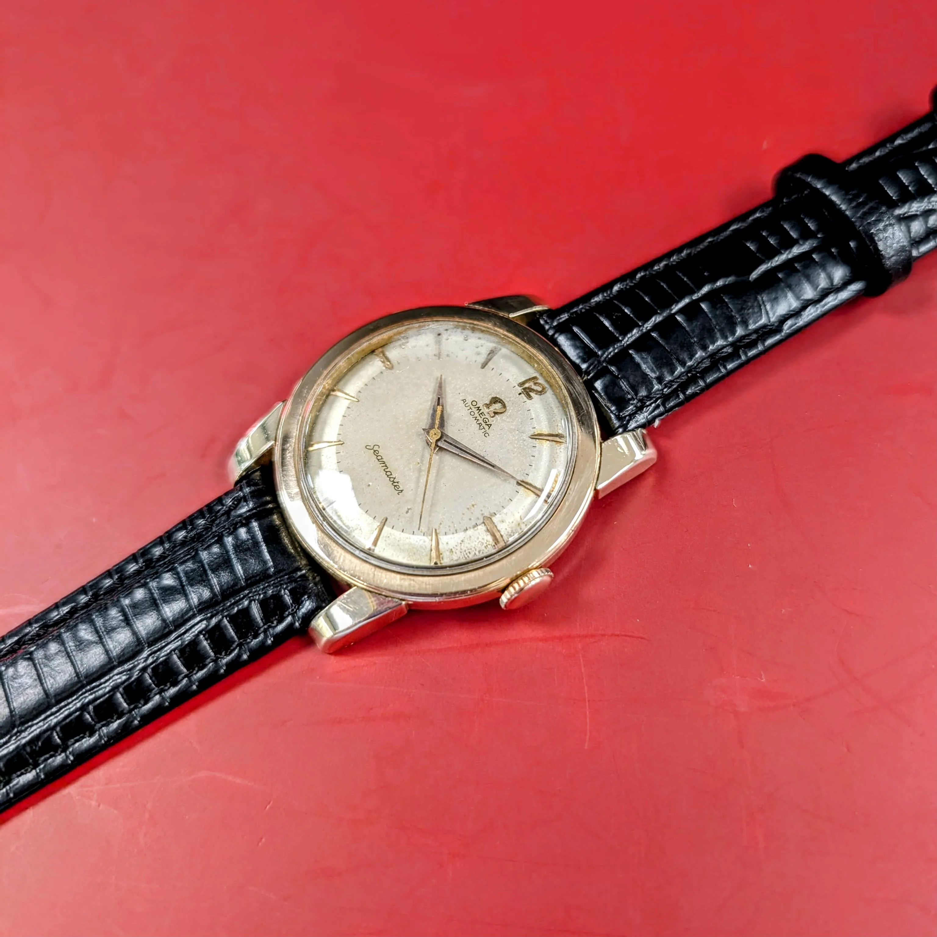1954 Omega Seamaster Watch 2767-3SC Bumper Automatic Cal. 354 17 Jewels Rose Gold Cap - Image 12