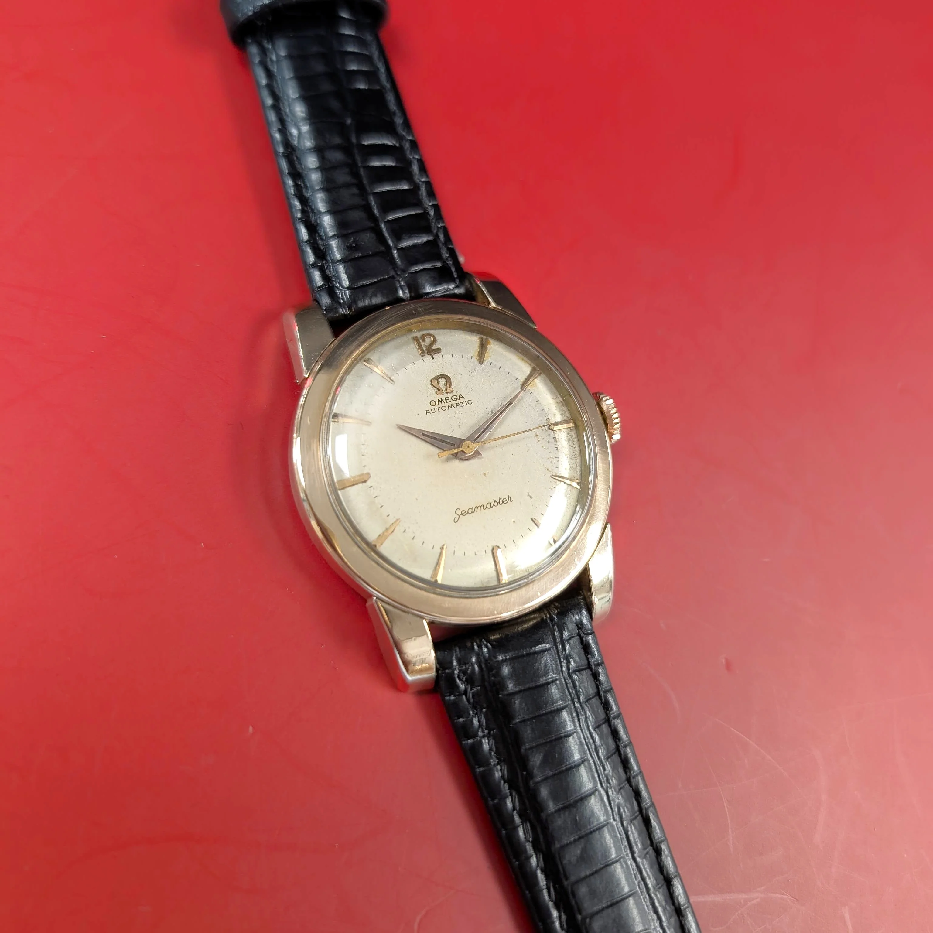1954 Omega Seamaster Watch 2767-3SC Bumper Automatic Cal. 354 17 Jewels Rose Gold Cap - Image 13