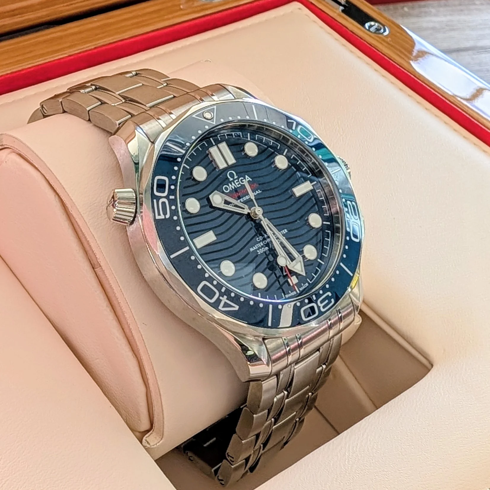 Omega Seamaster Professional Diver 300M Watch 42mm Blue Dial & Bezel ALL S.S. - Full Set - Image 8