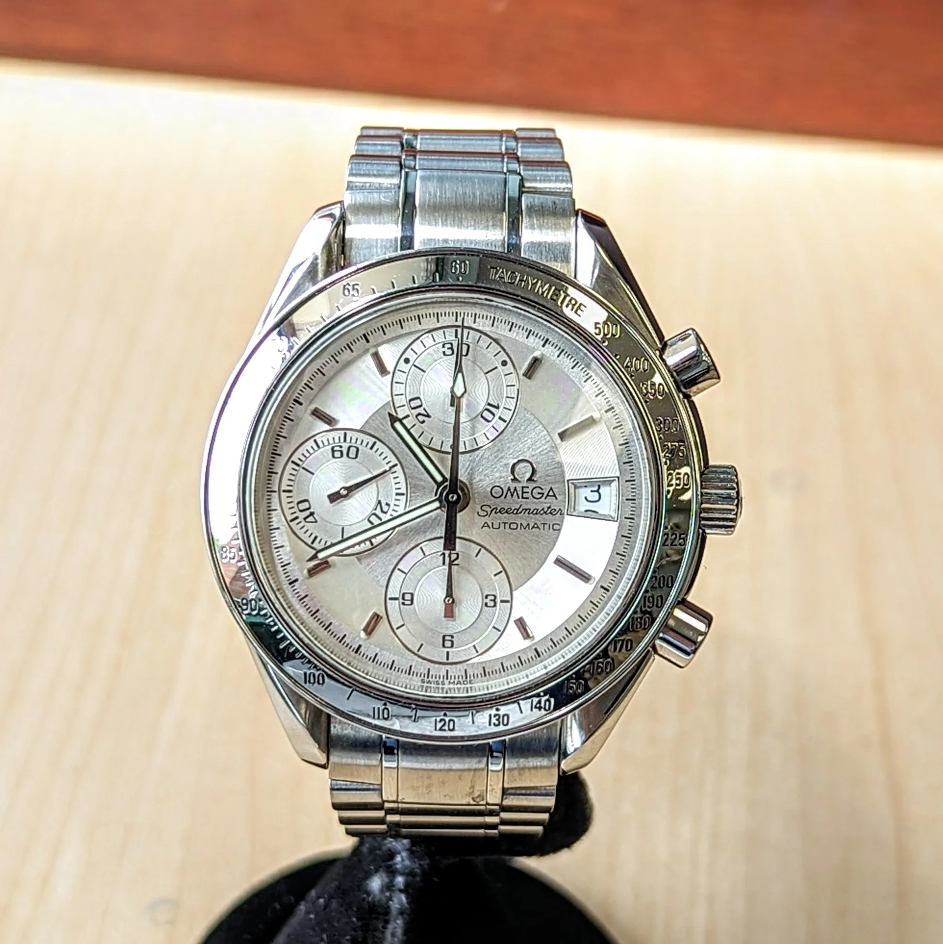 OMEGA Speedmaster Automatic Chronograph Watch 175.0083 Date 25 Jewels 39mm Wristwatch - ALL S.S. - Image 3