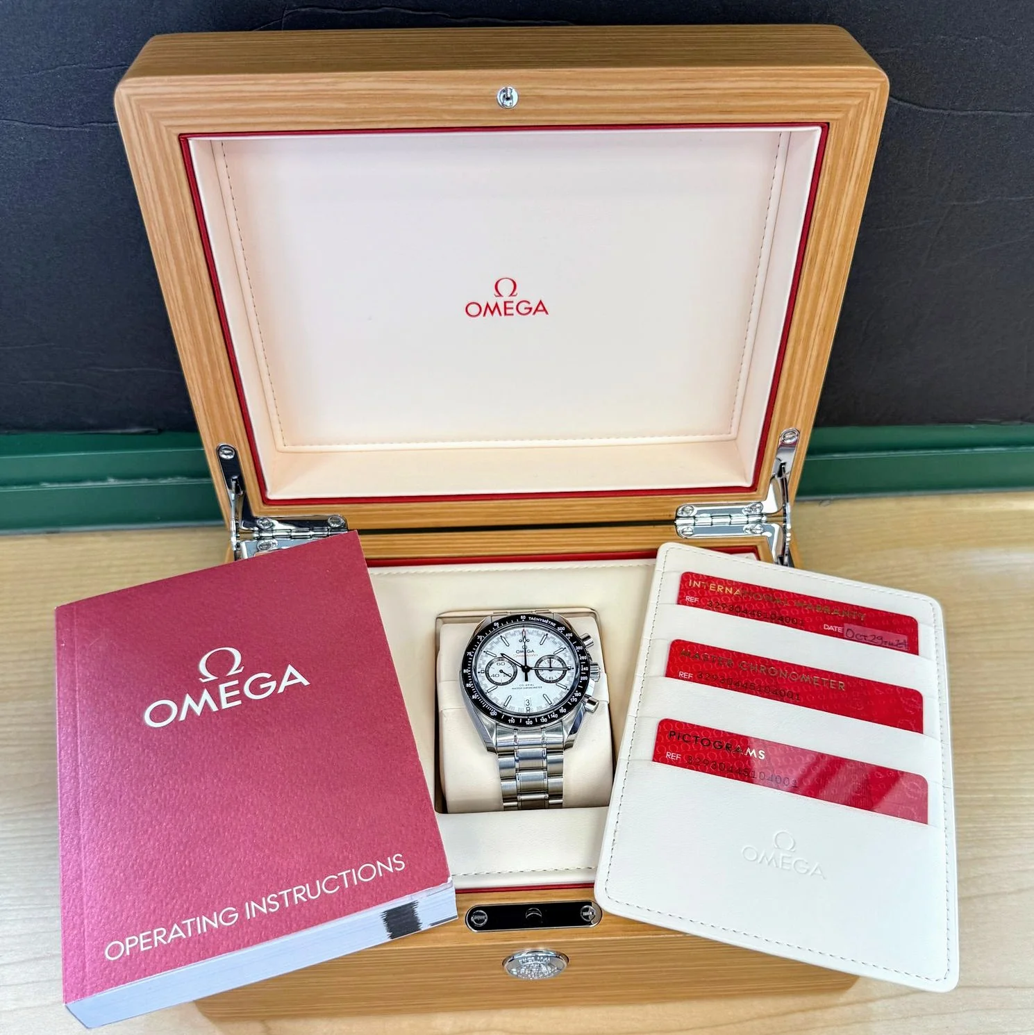 OMEGA Speedmaster Racing Automatic Watch 329.30.44.51.04.001 Master Chronometer ALL S.S. - ALL Original 2-Box & Papers - Image 2