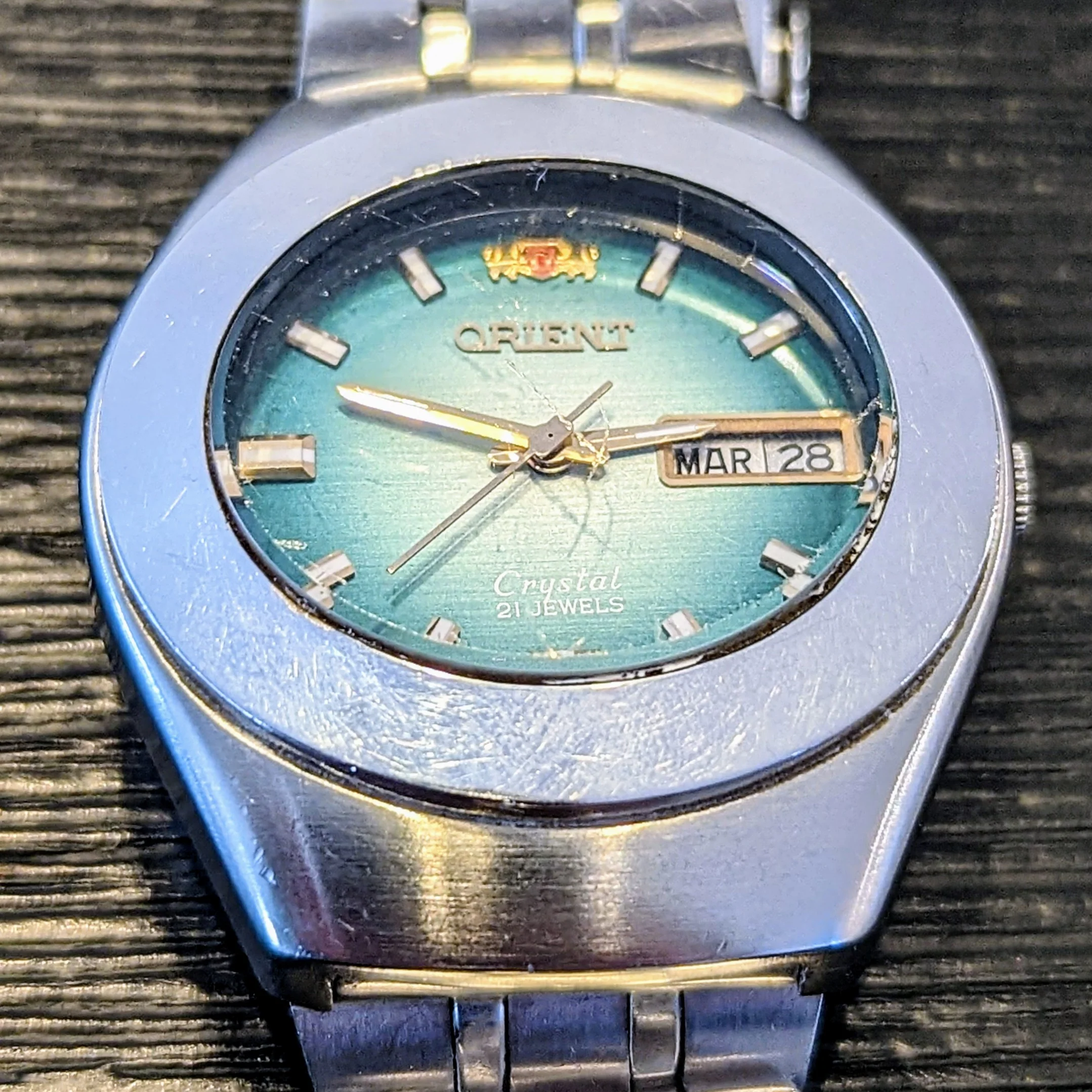 ORIENT Crystal Automatic Watch Day/Date Indicator Cal. 7S26A Wristwatch - Image 5