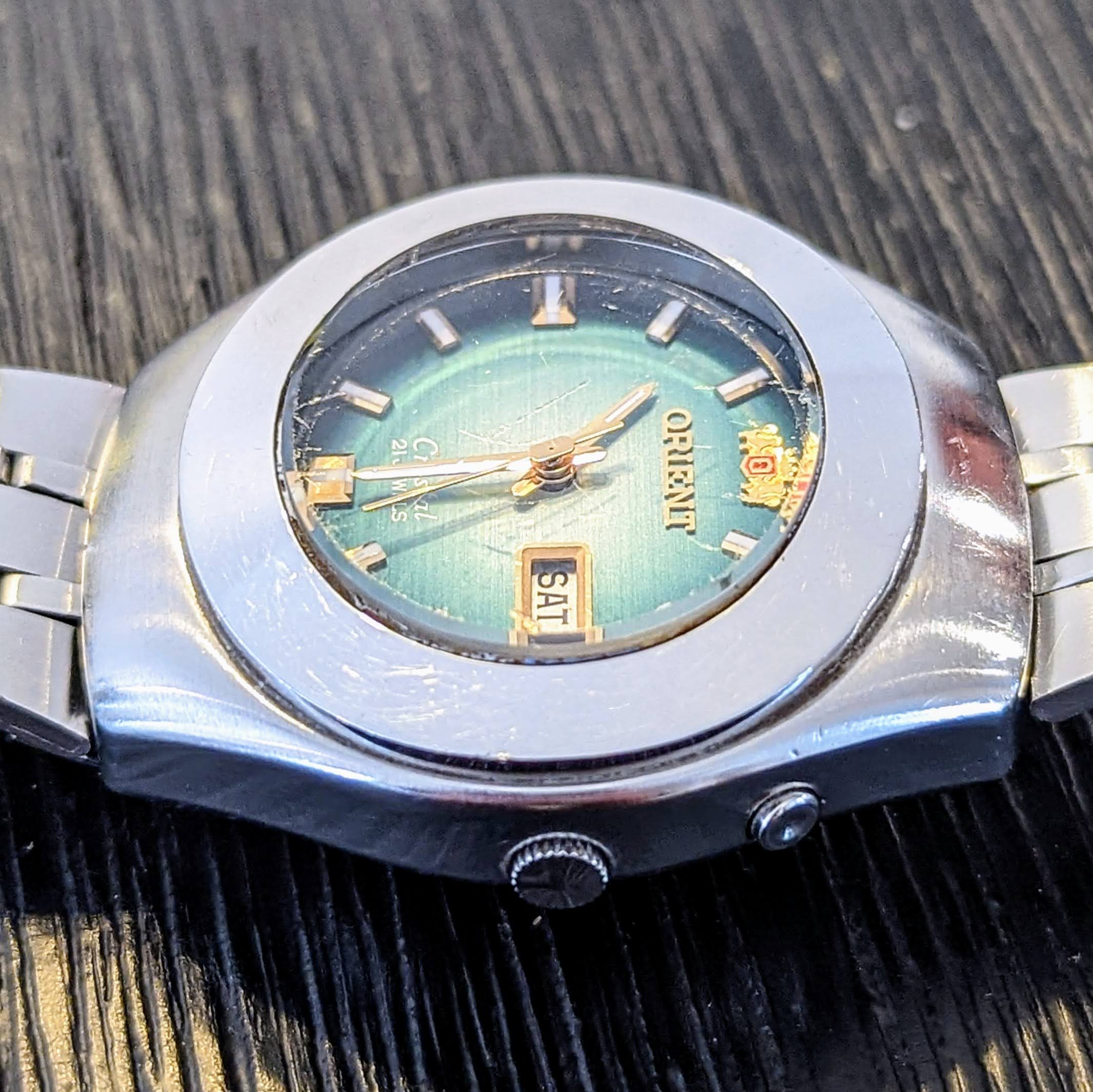 ORIENT Crystal Automatic Watch Day/Date Indicator Cal. 7S26A Wristwatch - Image 7