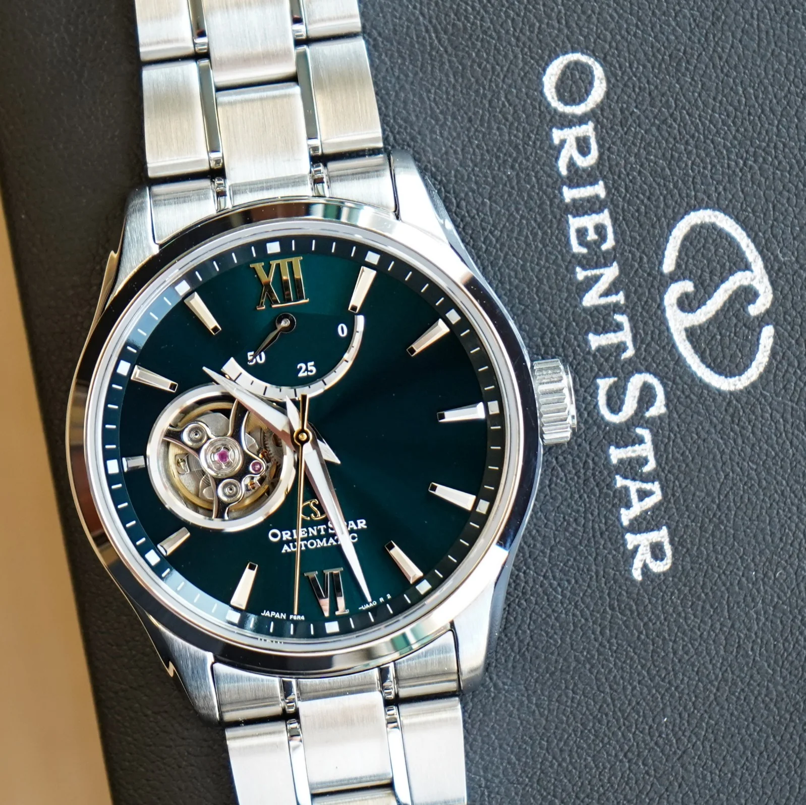 ORIENT STAR Semi Skeleton Automatic Watch RK-AT0003E Dark Green Dial - ALL ORIGINAL! - Image 9