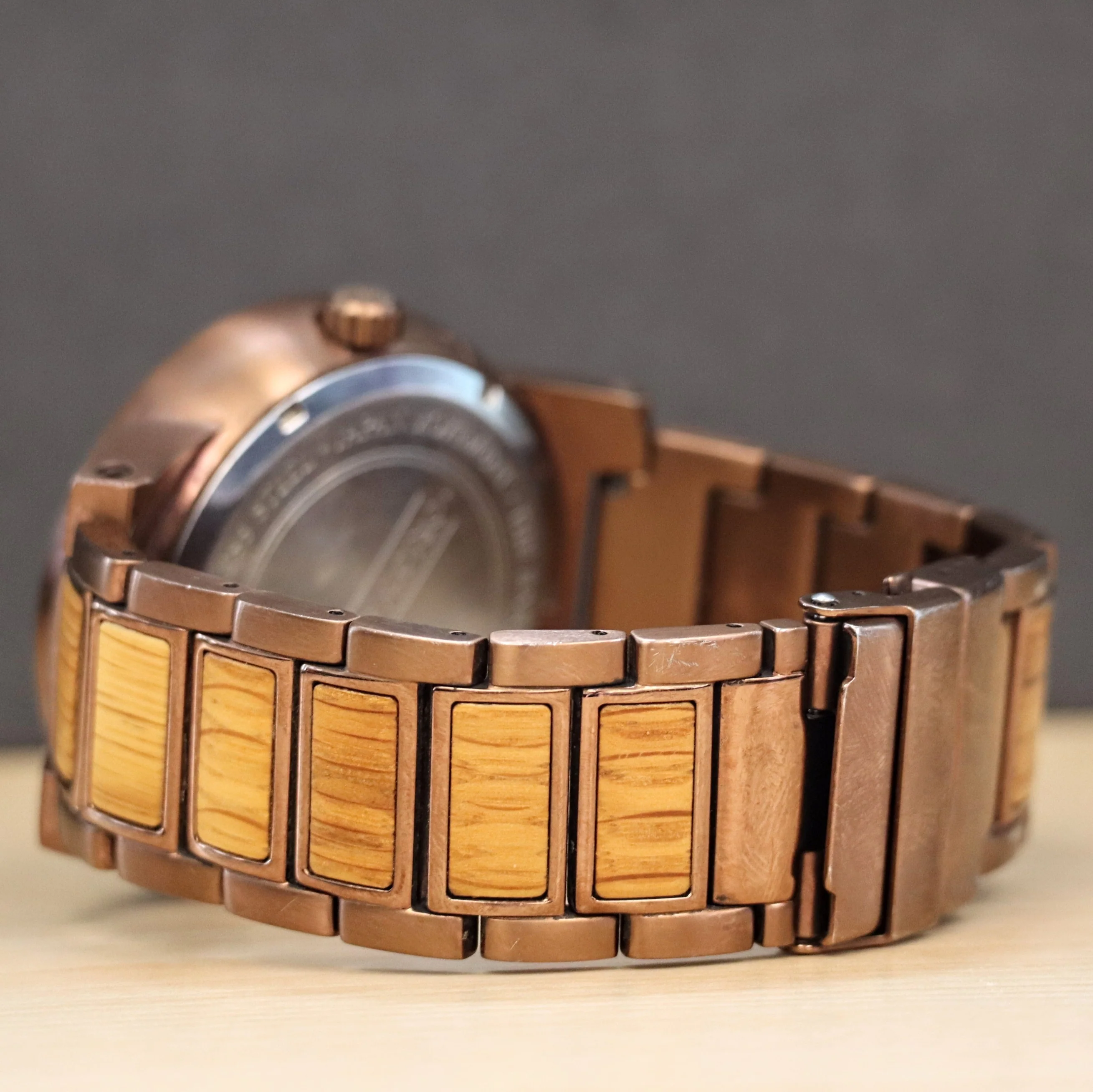 ORIGINAL GRAIN Wood Watch "The Barrel" Date Indicator 46mm Wristwatch S.S. - Image 10