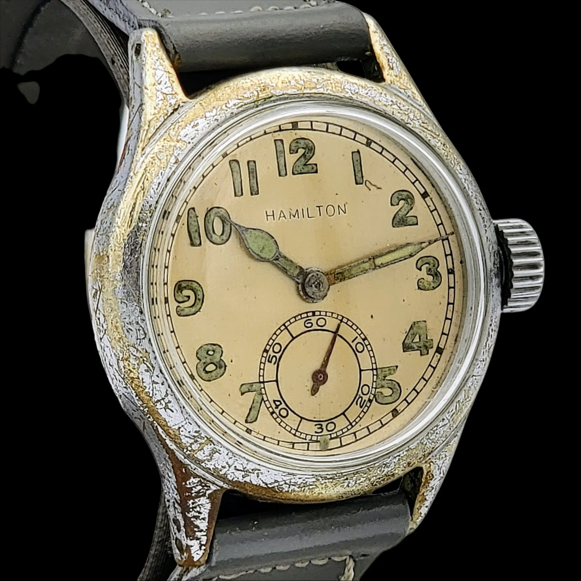 Original Hamilton U.S.N. BuShips Watch Grade 987A 1940's - Image 3