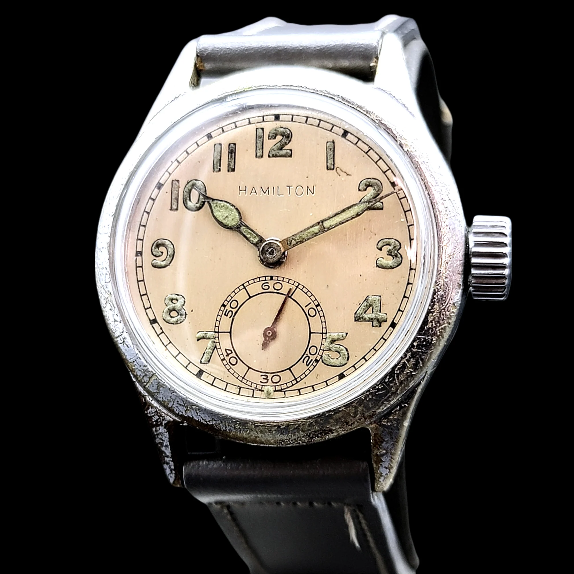 Original Hamilton U.S.N. BuShips Watch Grade 987A 1940's - Image 5