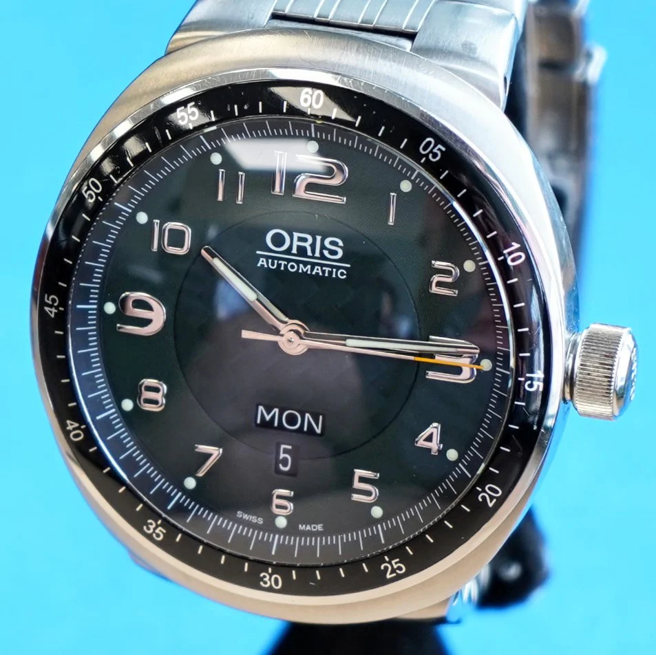 ORIS TT3 Day Date Automatic Watch 7589 Titanium Case ALL Original Box & Papers! - Image 6
